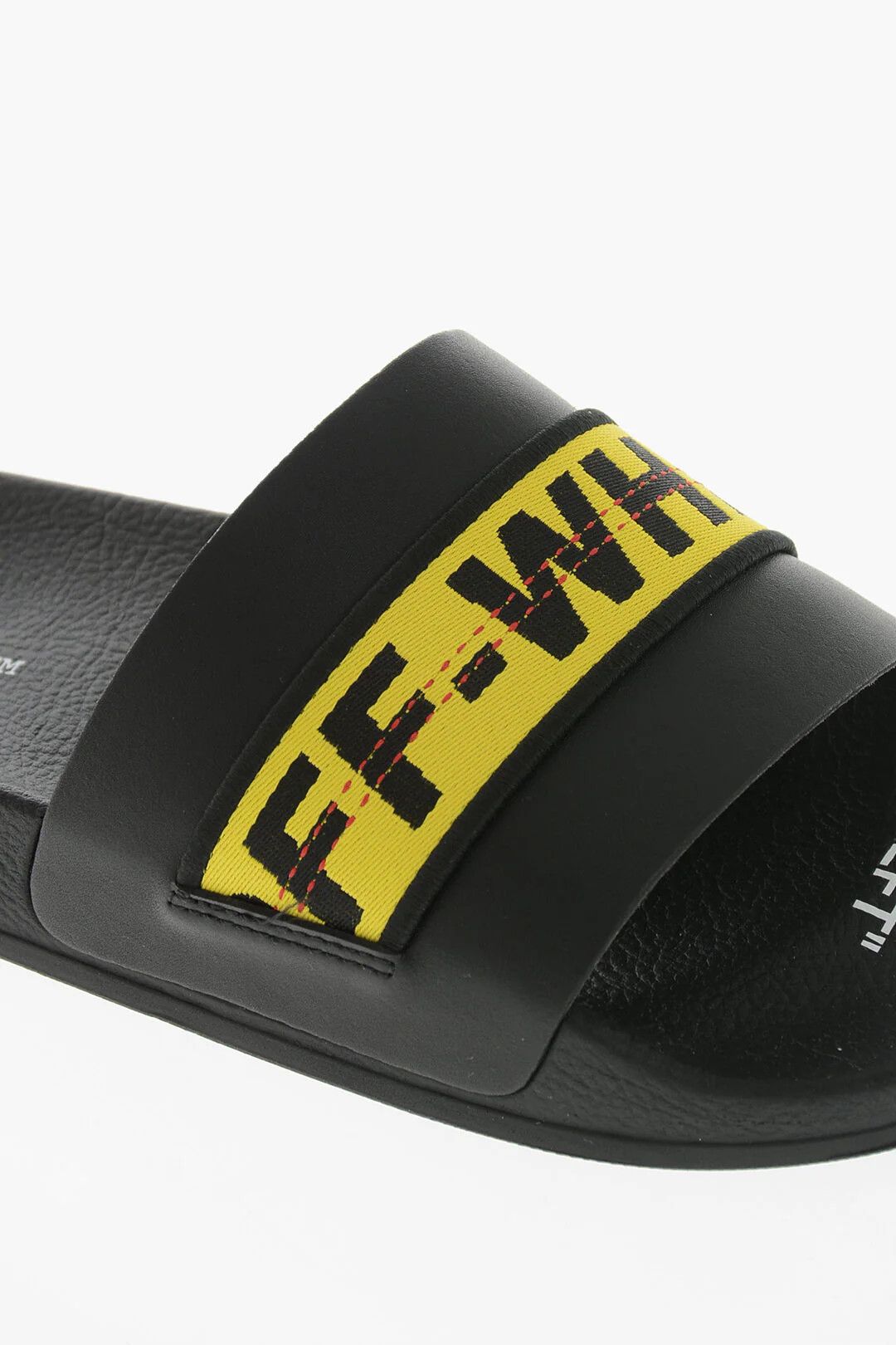 Off-White og1mm0426 Rubber Slides in Yellow & Black Size US 7 / EU 40 - 4 Thumbnail