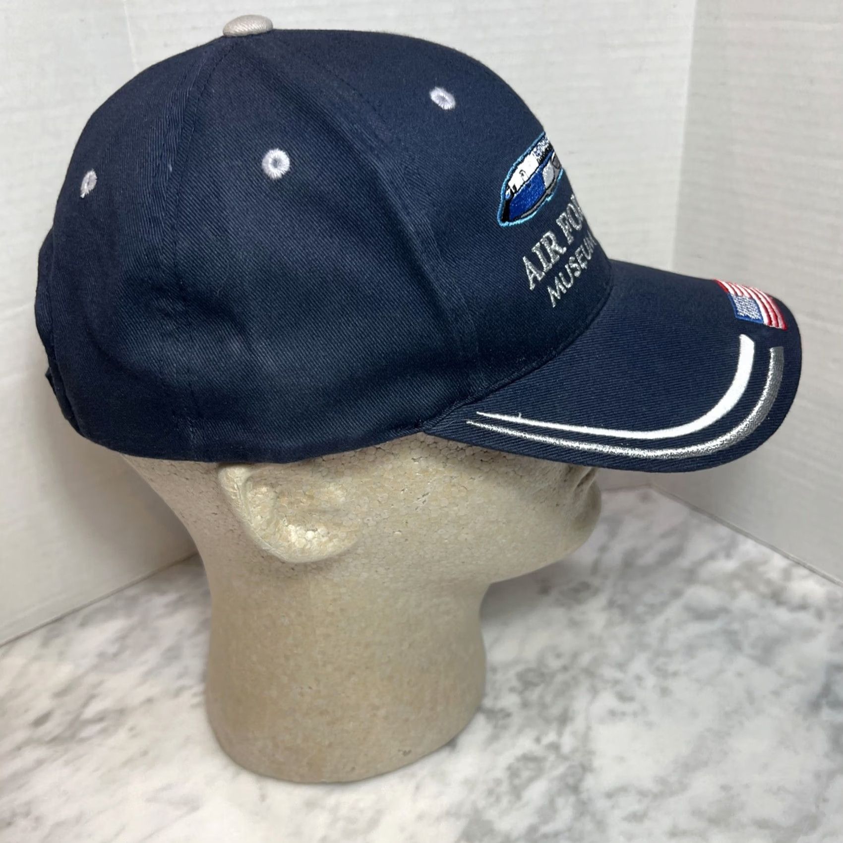 Vintage VINTAGE Air Force One Museum Of Flight Hat Strapback West Coast Novelty Flag Metallic Mens Size ONE SIZE - 5 Thumbnail
