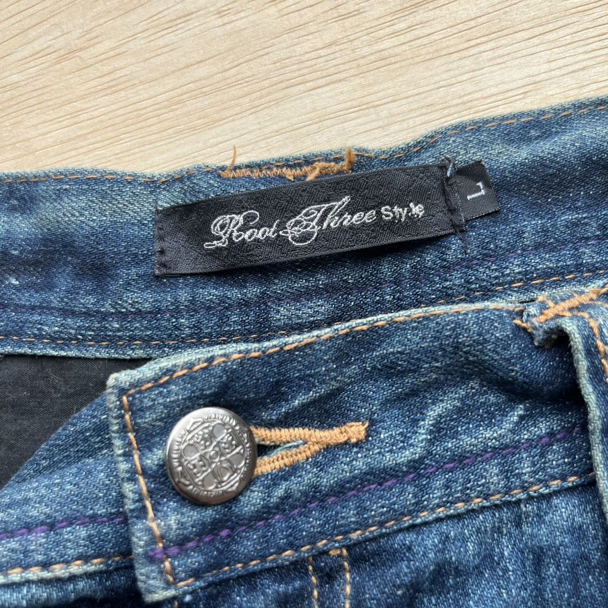 Japanese Brand ROOT THREE STYLE VINTAGE BOOTCUT FLARED DISTRESSED Y2K Size US 34 / EU 50 - 6 Thumbnail