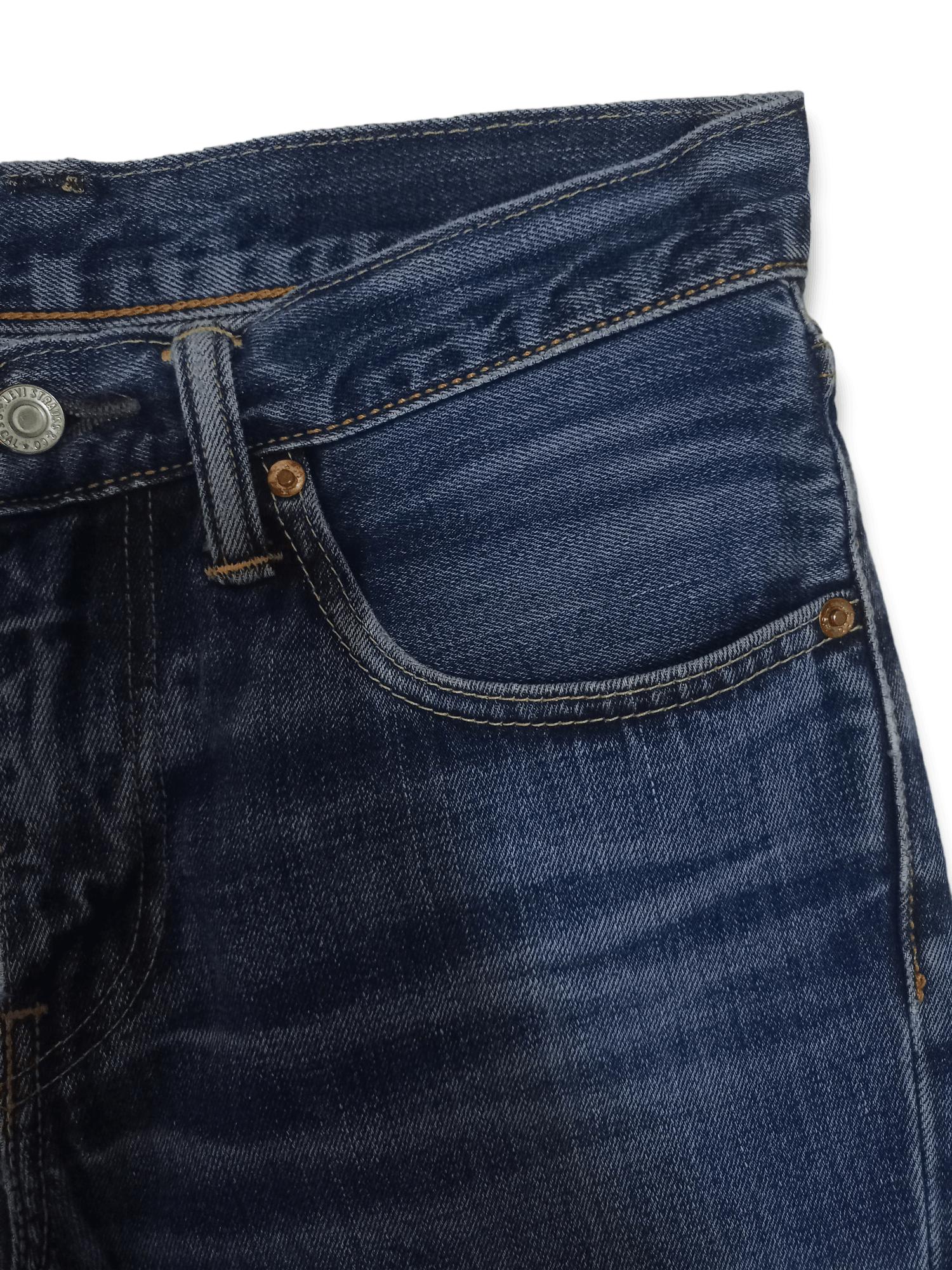 Levi's Vintage Y2K Levis 502 V Stitch Blue Wash Distressed Jeans Size US 29 - 6 Thumbnail