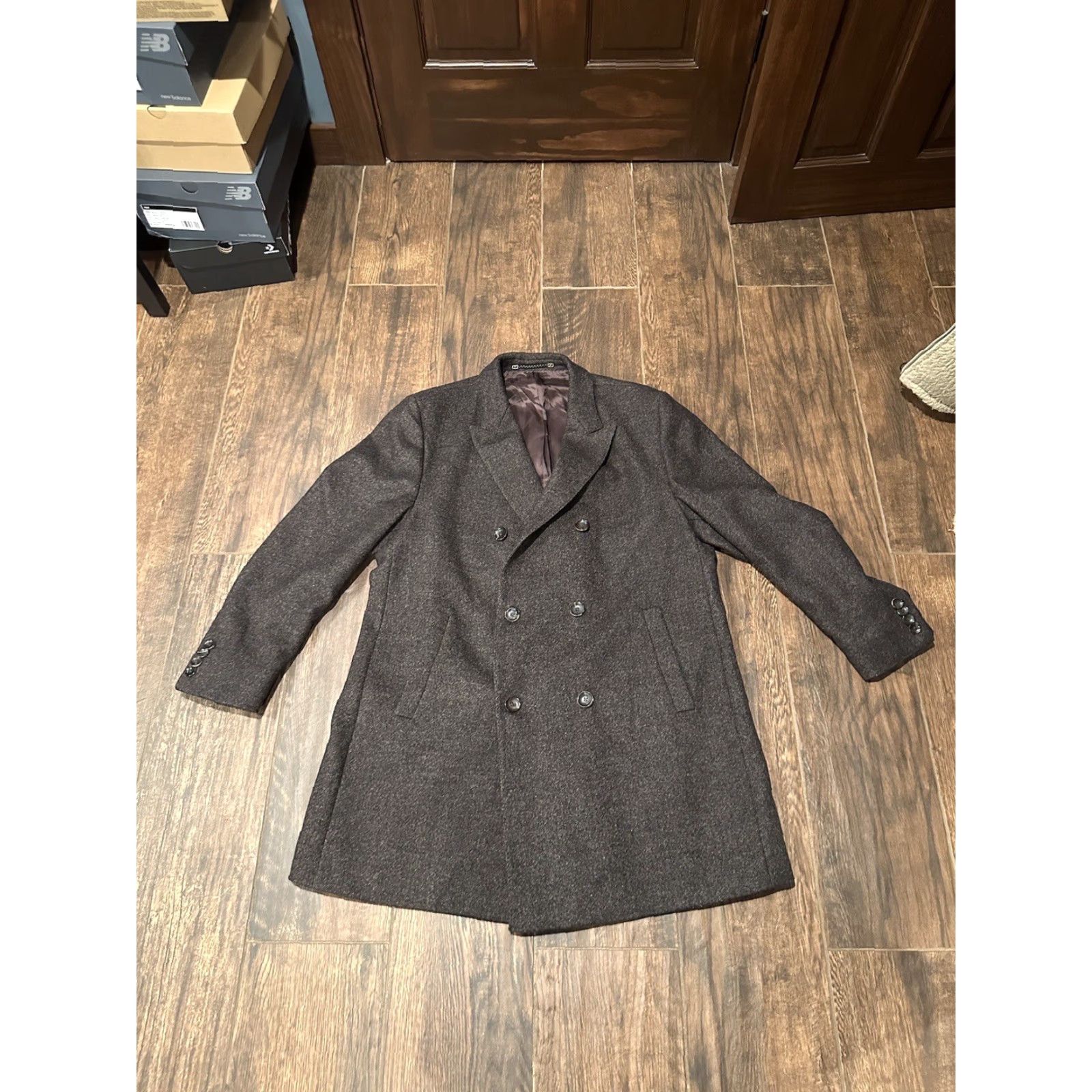 Vintage Carl Gross Black Line x Loro Piana 48R Sport Coat Mens Wool Gray Double-Breasted Notch Lapel 4-Button Regular Vintage No Size 48R - 2 Thumbnail