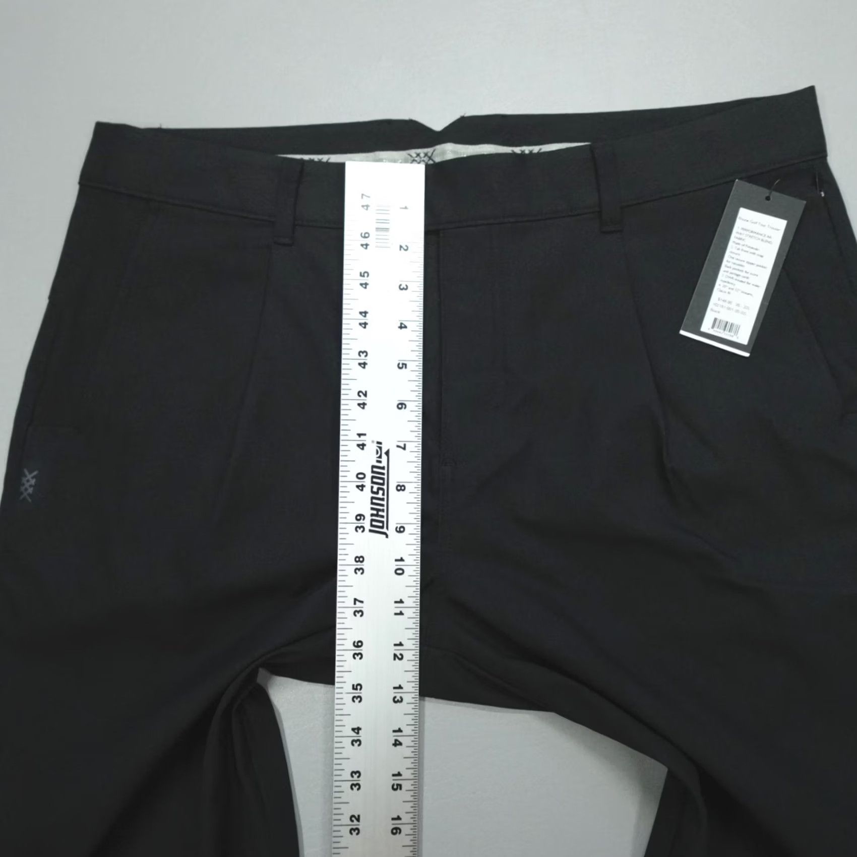 Rhone Rhone Golf Tour Trouser Pants Black Size 35x32 Classic Fit Performance Mens Straight Leg Chino Slim Pocket Logo Size US 37 - 7 Thumbnail