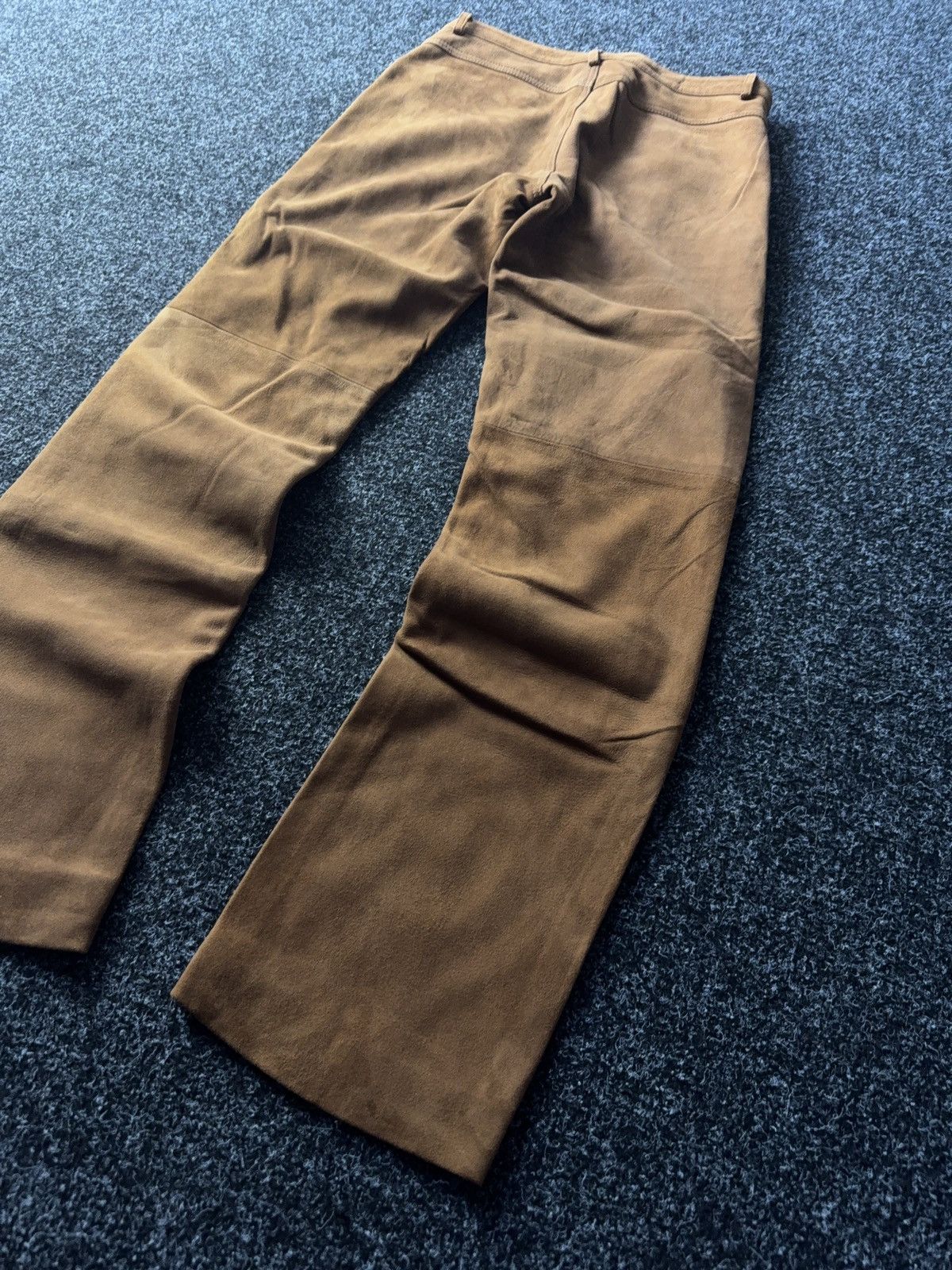 Leather Vintage Faux Suede Brown Pants 90s Western Style Italy Size 30" / US 8 / IT 44 - 12 Thumbnail
