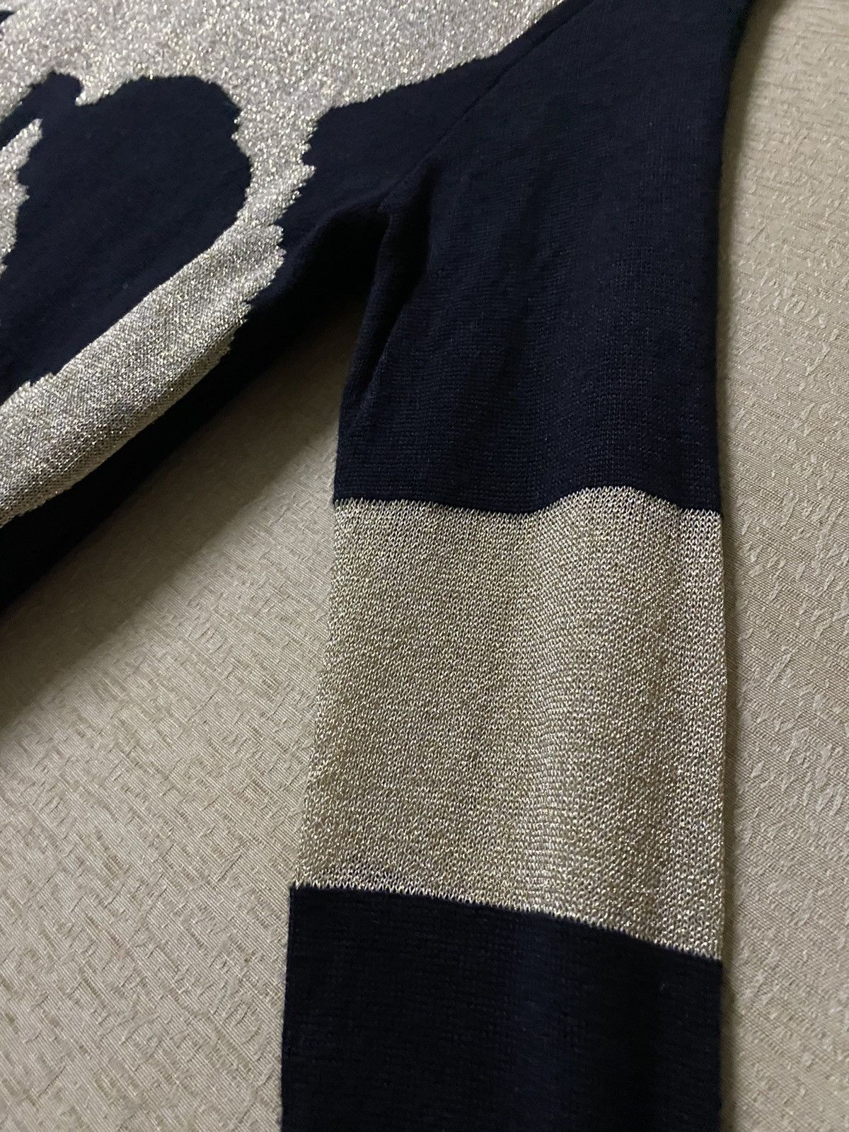 If Six Was Nine × Japanese Brand × Le Grande Bleu (L.G.B.) Toco Toco Japan Big Gold Skull Knit Size US M / EU 48-50 / 2 - 5 Thumbnail