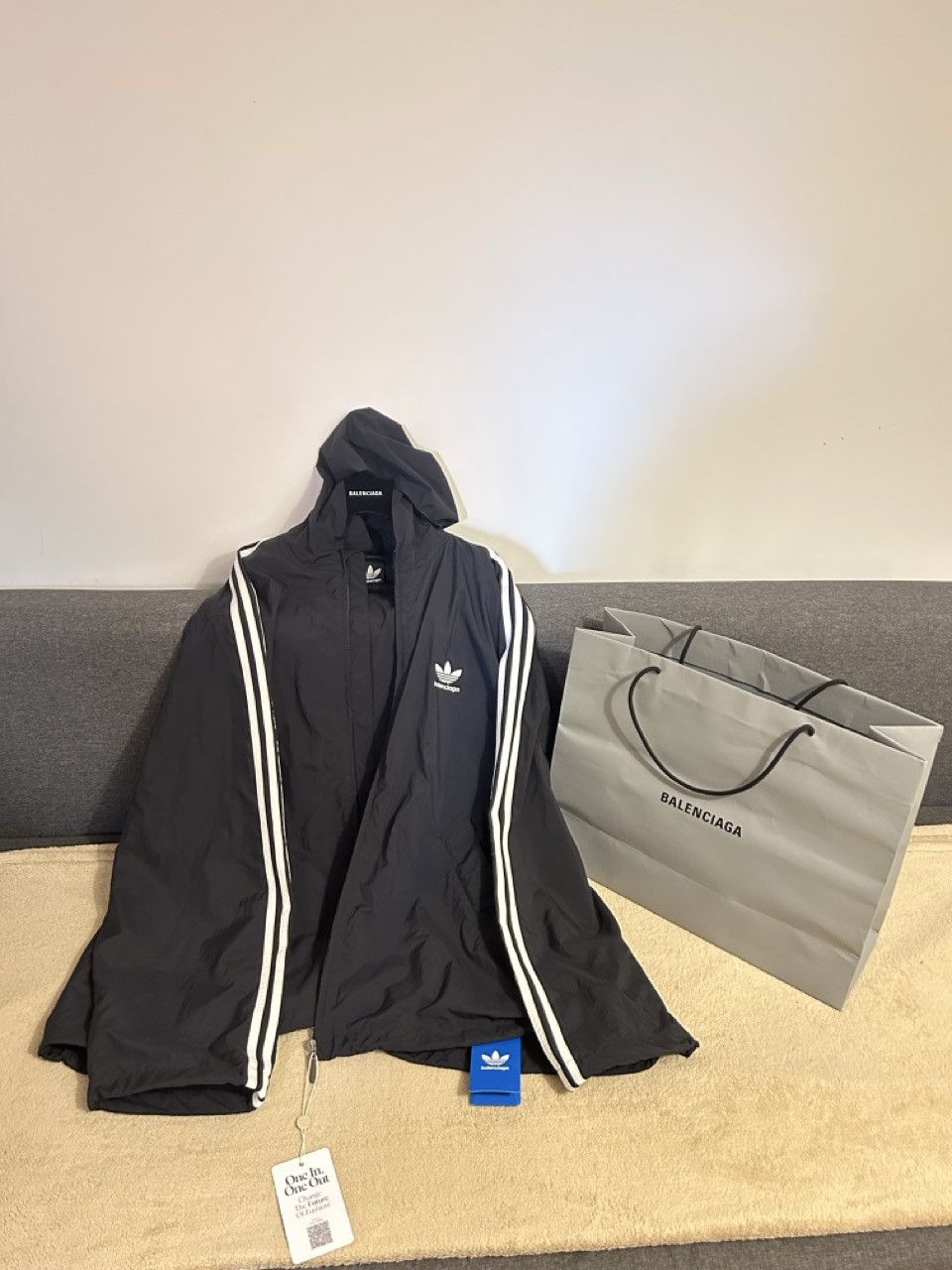 Adidas × Balenciaga Balenciaga x adidas Track Jacket – Black (Oversized) Size 40L - 1 Thumbnail