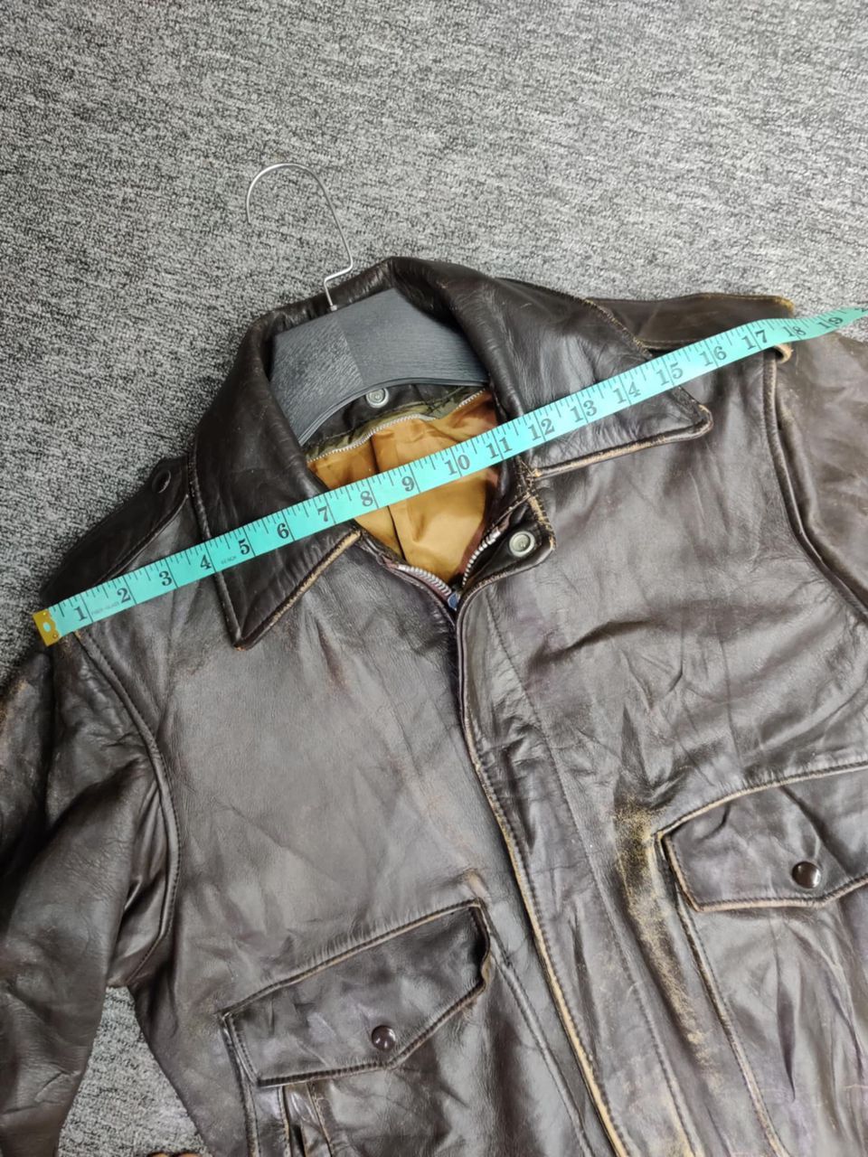 Schott Vintage 80s Schott US Army A-2 Leather Flight Jacket Size US M / EU 48-50 / 2 - 18 Thumbnail