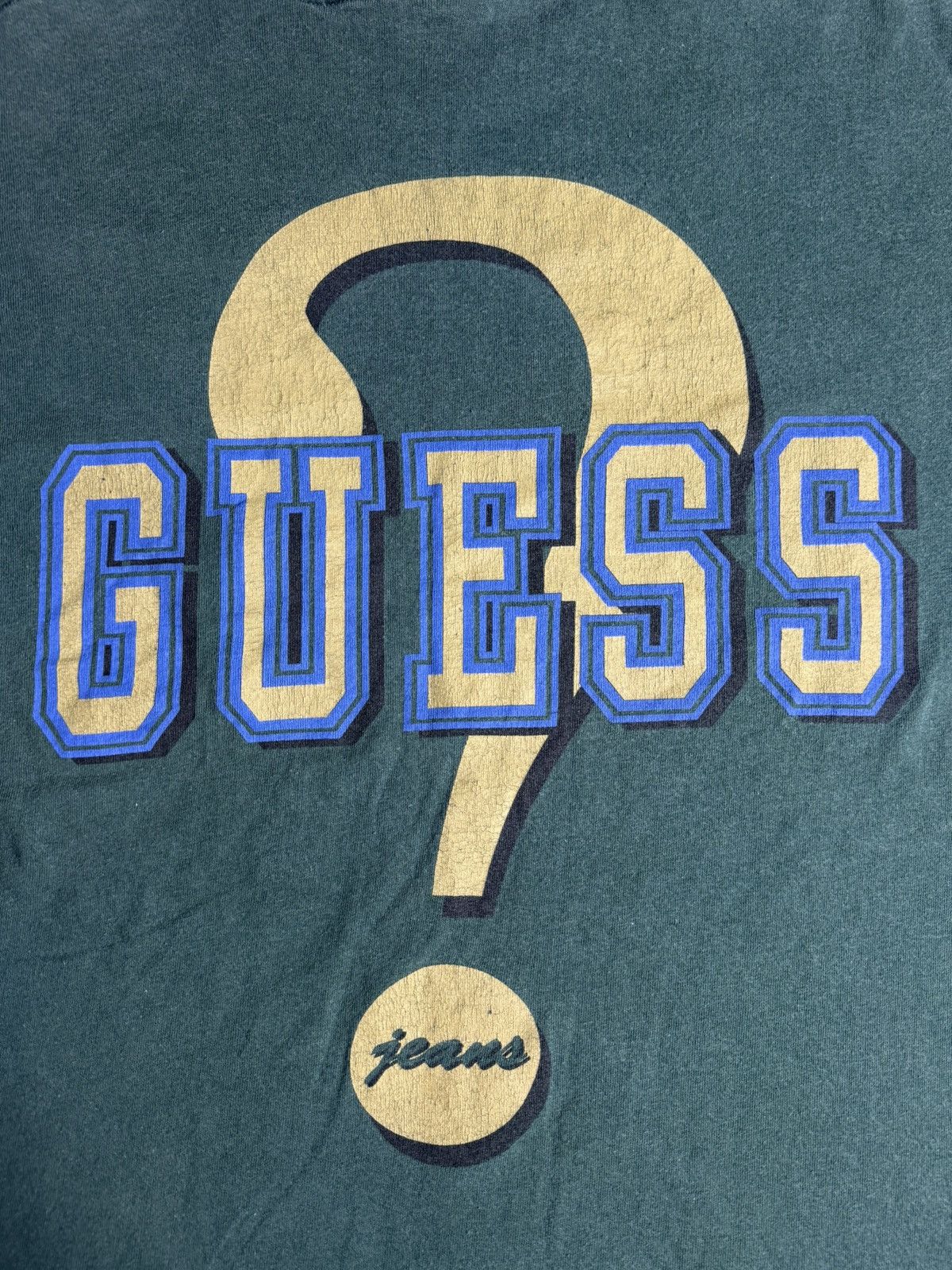 Guess VINTAGE 1990's Guess L/S Tee Forest “Green” [ L ] PREOWNED Size US L / EU 52-54 / 3 - 2 Thumbnail