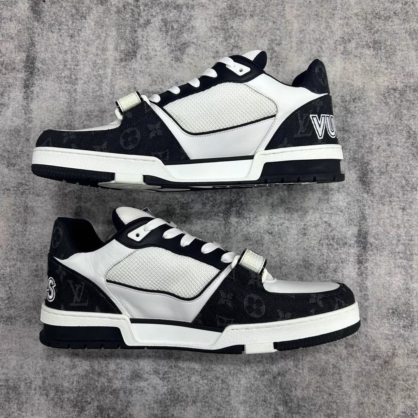 Louis Vuitton LV Trainer Black White Denim 44 Size US 11 / EU 44 - 4 Thumbnail