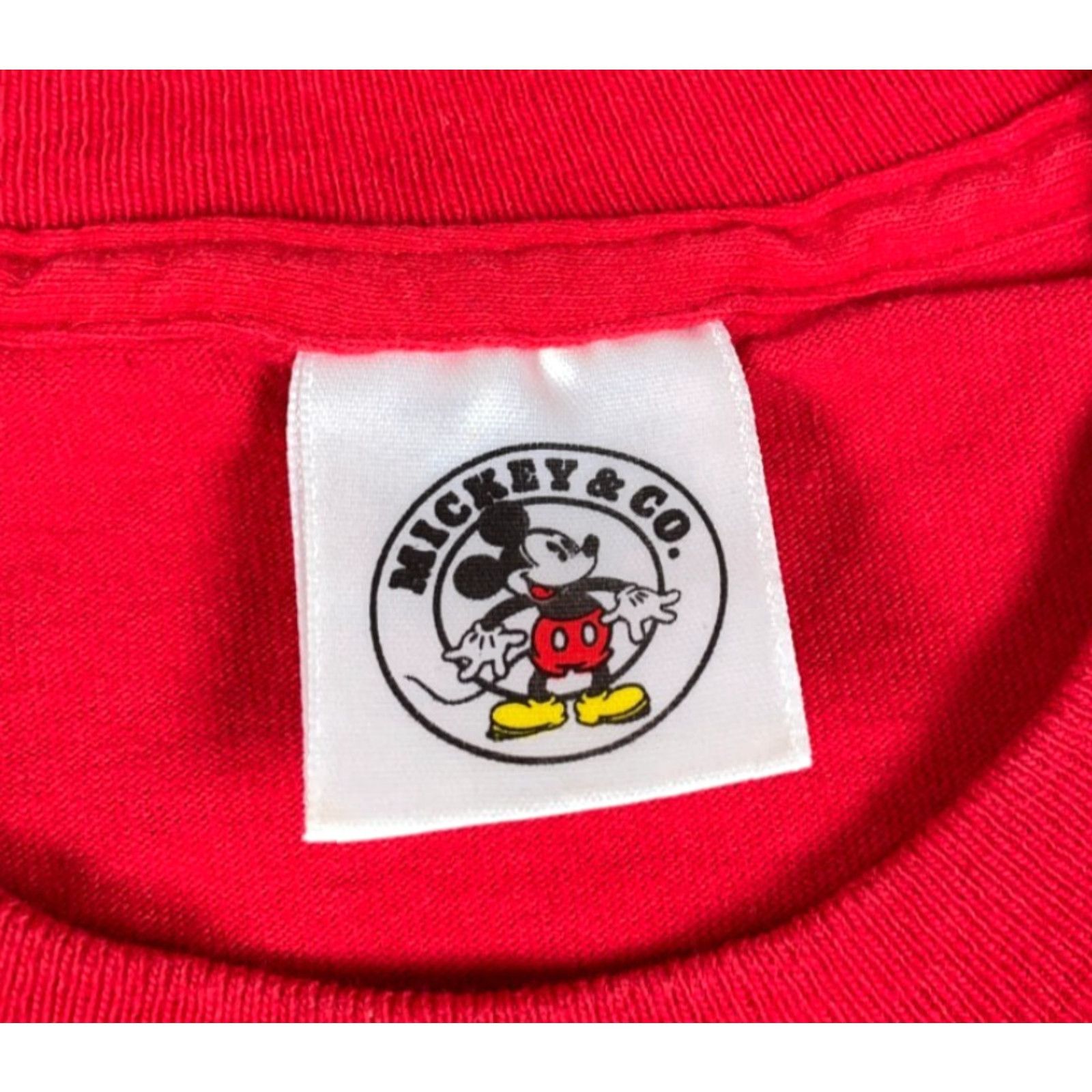 Vintage Mickey Mouse Co. T-Shirt Adult Large / One Size Red 90s Big Print Vintage Disney Shirt Mens Size US L / EU 52-54 / 3 - 3 Thumbnail