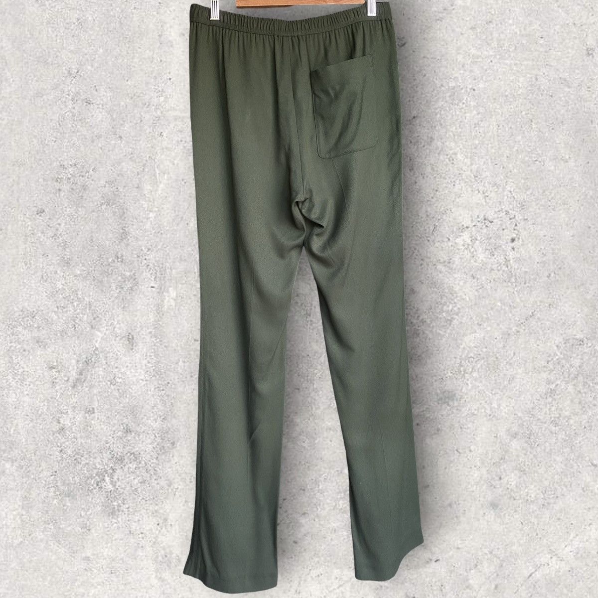 Haider Ackermann SS20 Khaki Green Elastic Waist Band Trousers Size US 32 / EU 48 - 2 Thumbnail