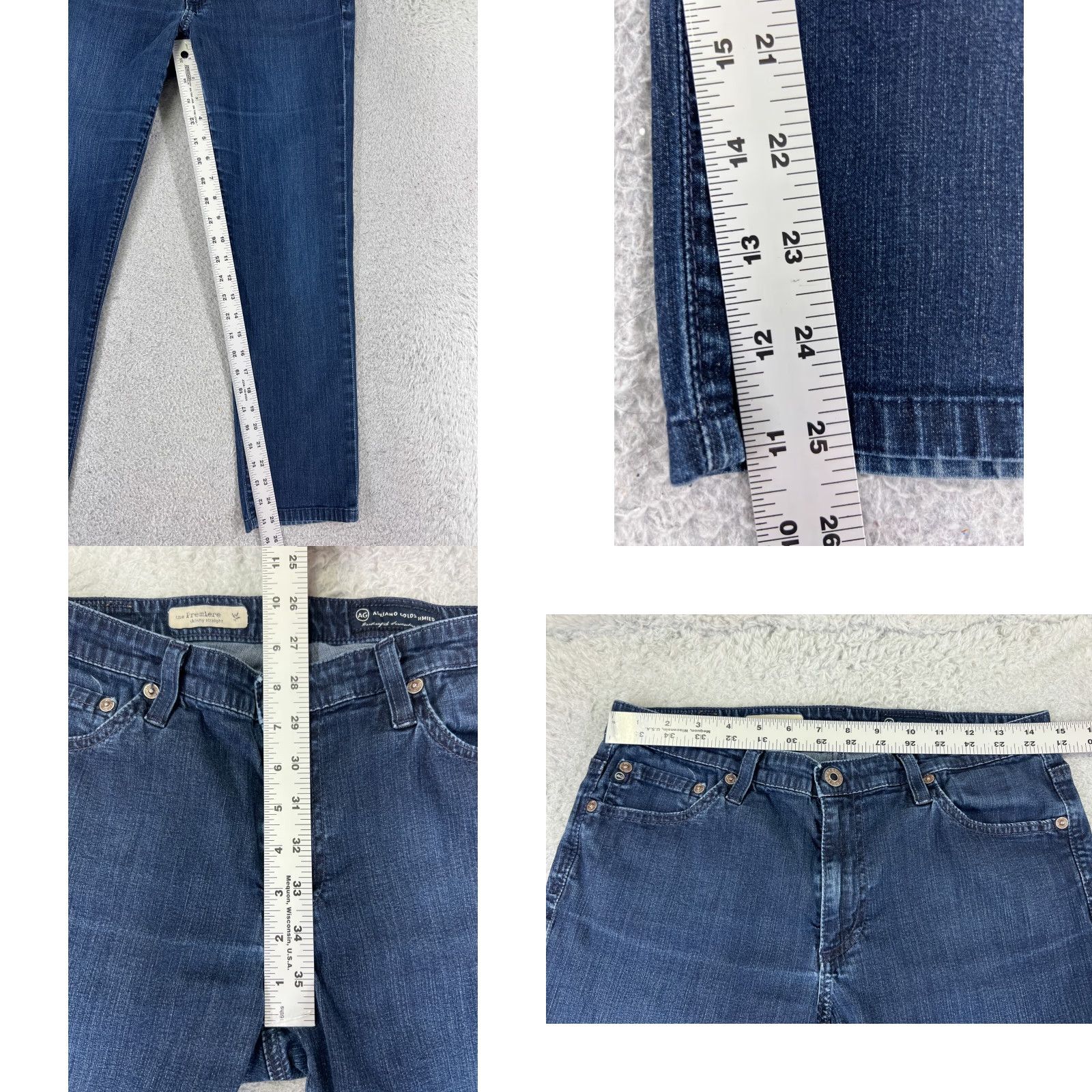 Denime AG Adriano Goldschmied Jeans Womens 30 Denim Blue 5-Pocket Size 30" / US 8 / IT 44 - 8 Thumbnail