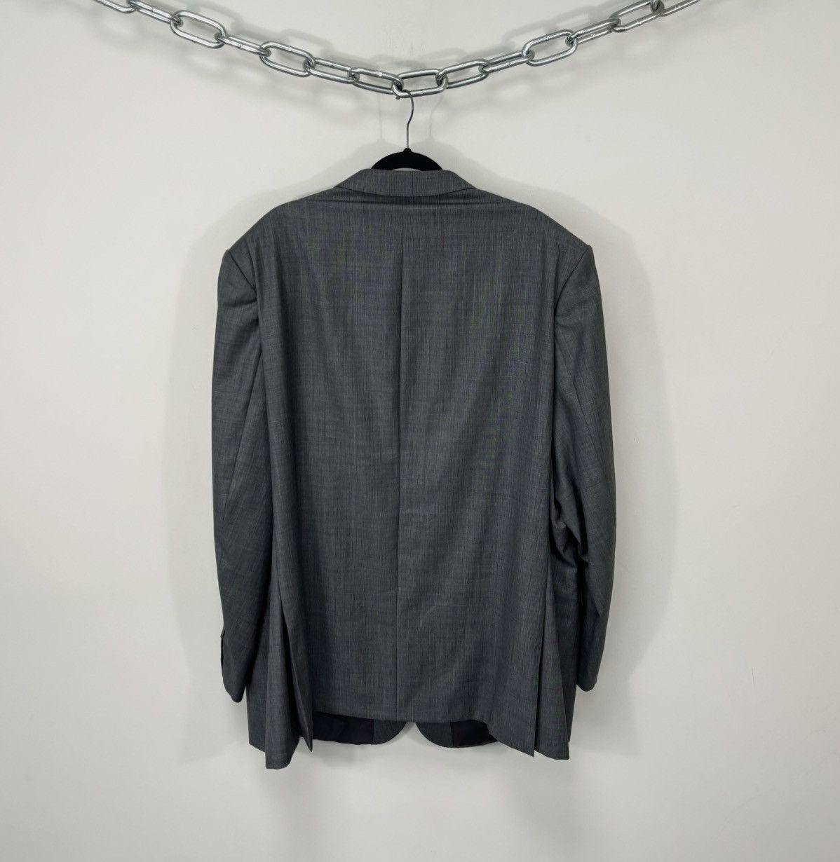 Ermenegildo Zegna Ermenegildo Zegna Su Misura Fit Rom Gray Formal Wool Suit Size 54L - 4 Thumbnail