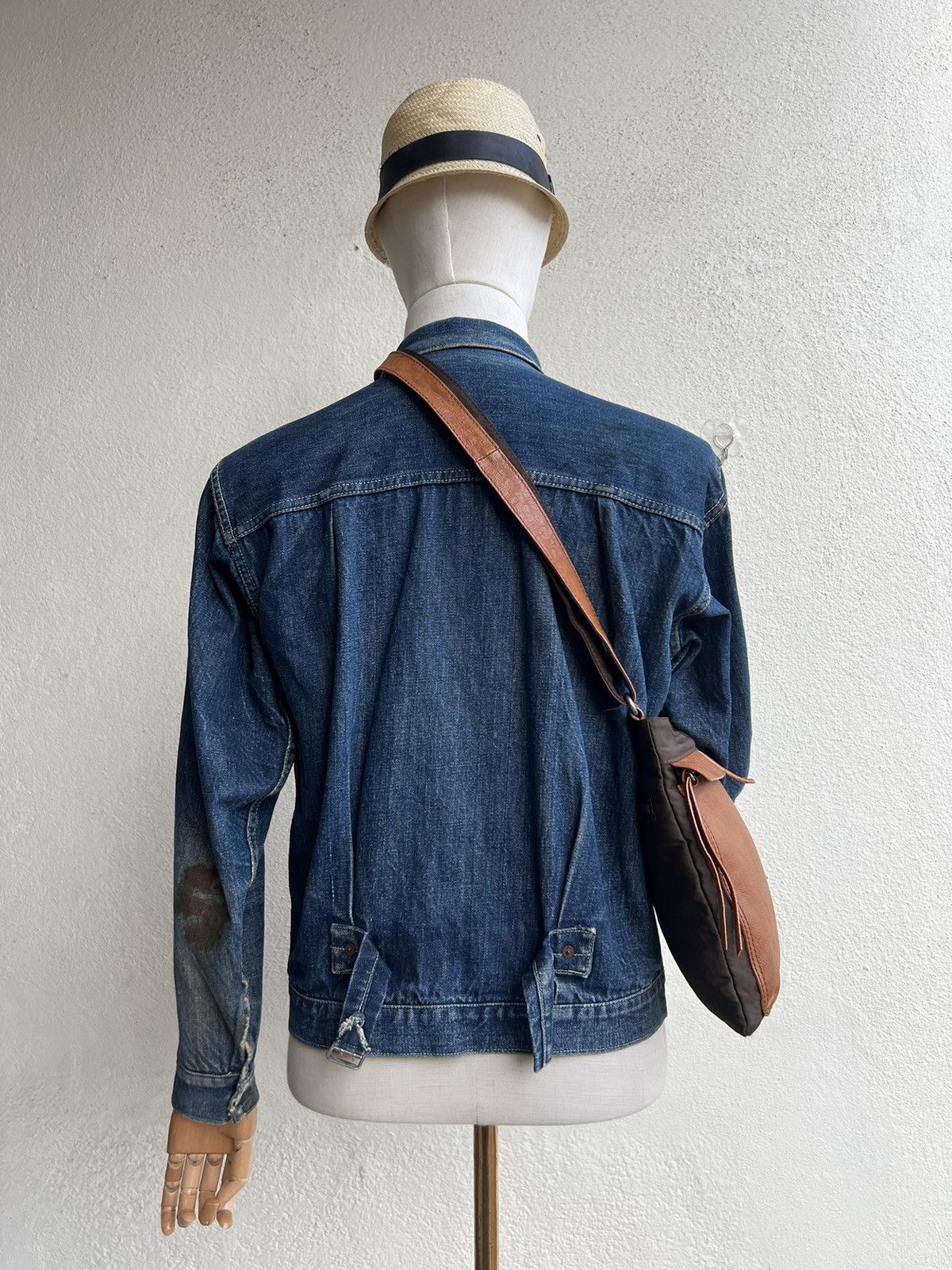Leather Vintage Arukan Japan Hybrid Leather Bag Size ONE SIZE - 7 Thumbnail