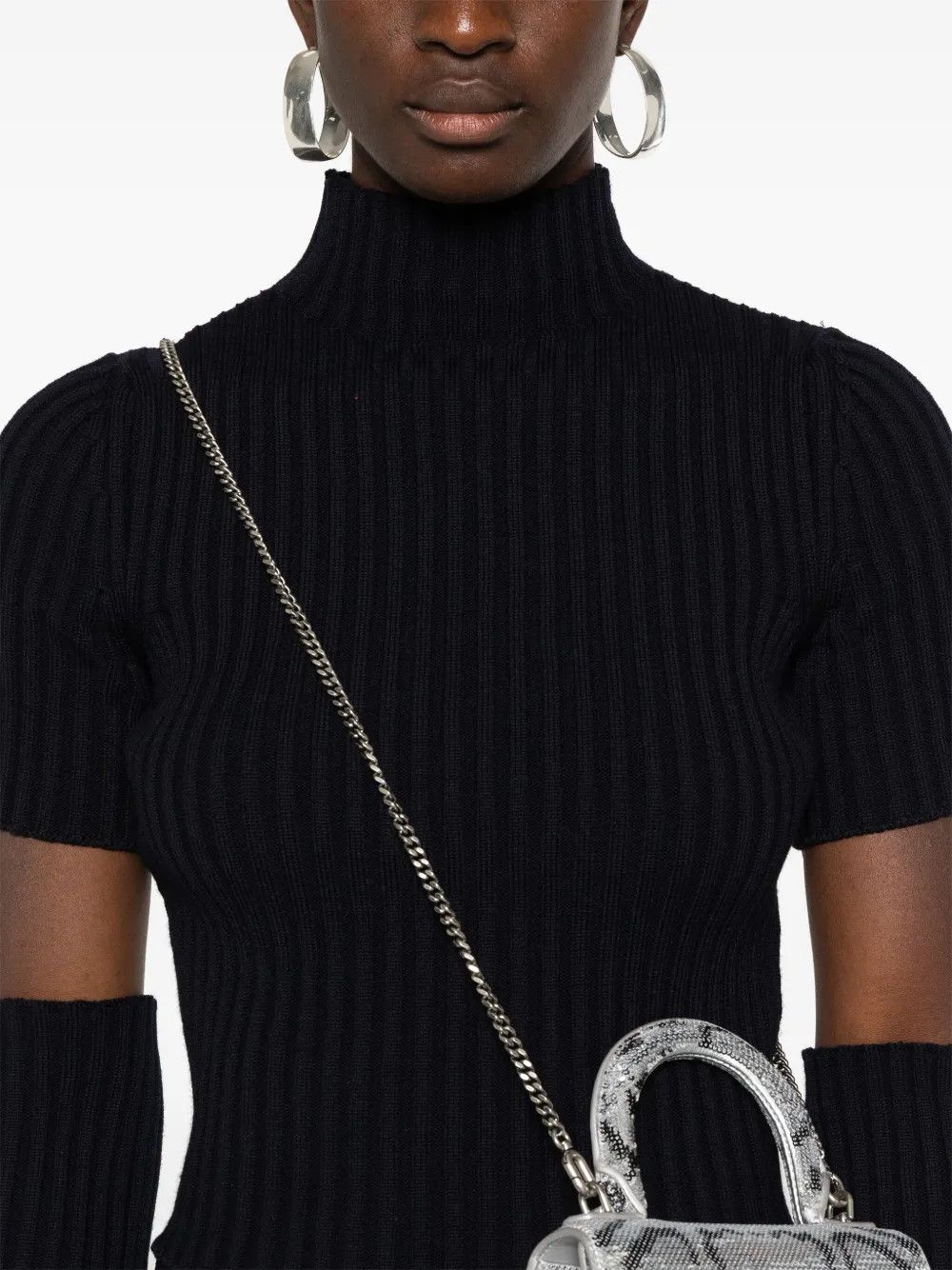 Balenciaga o1y0625 Turtleneck Sweater in Black Size M / US 6-8 / IT 42-44 - 2 Thumbnail
