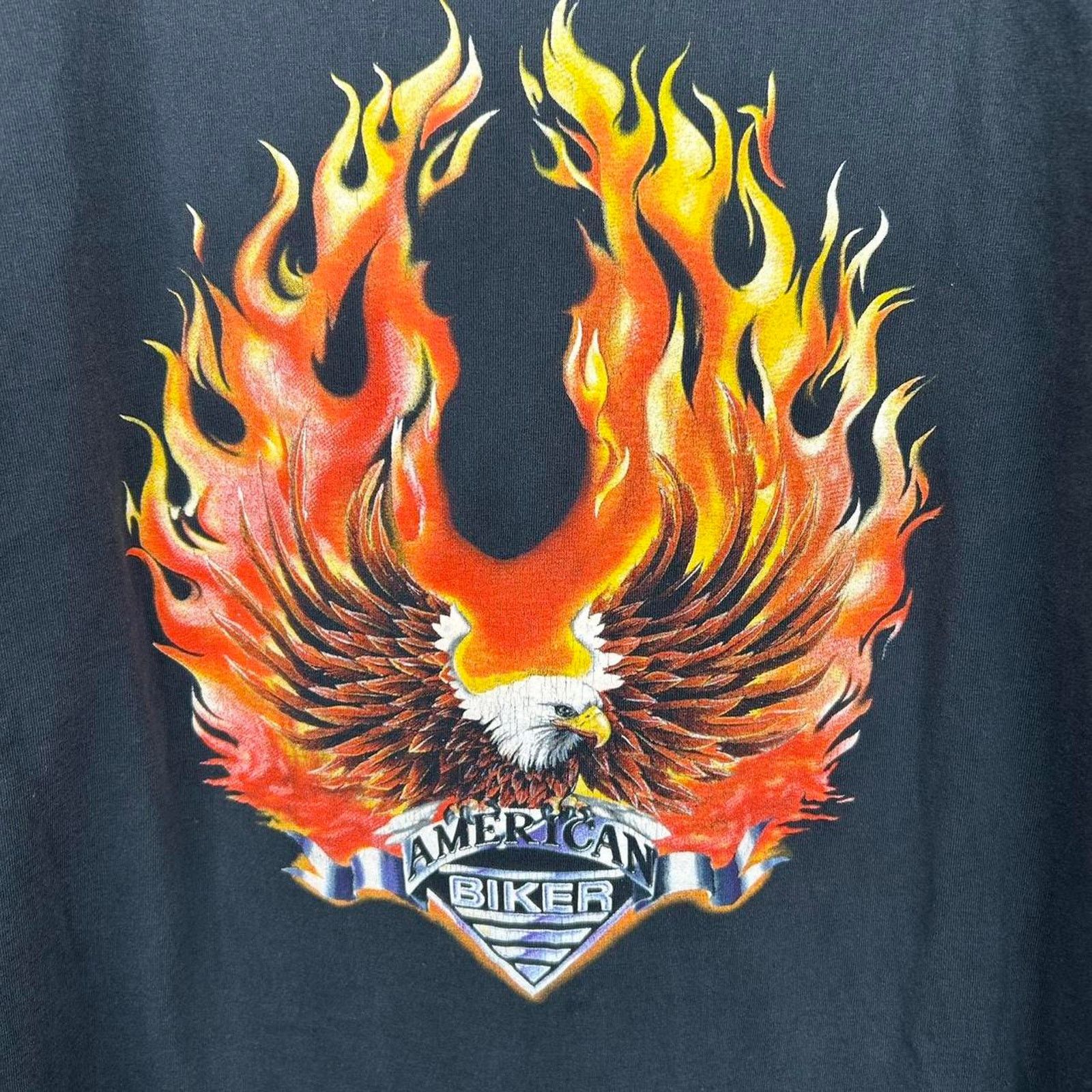 Other Vintage 90’s American Biker Flames Graphic Tee Size Large Size US L / EU 52-54 / 3 - 5 Thumbnail