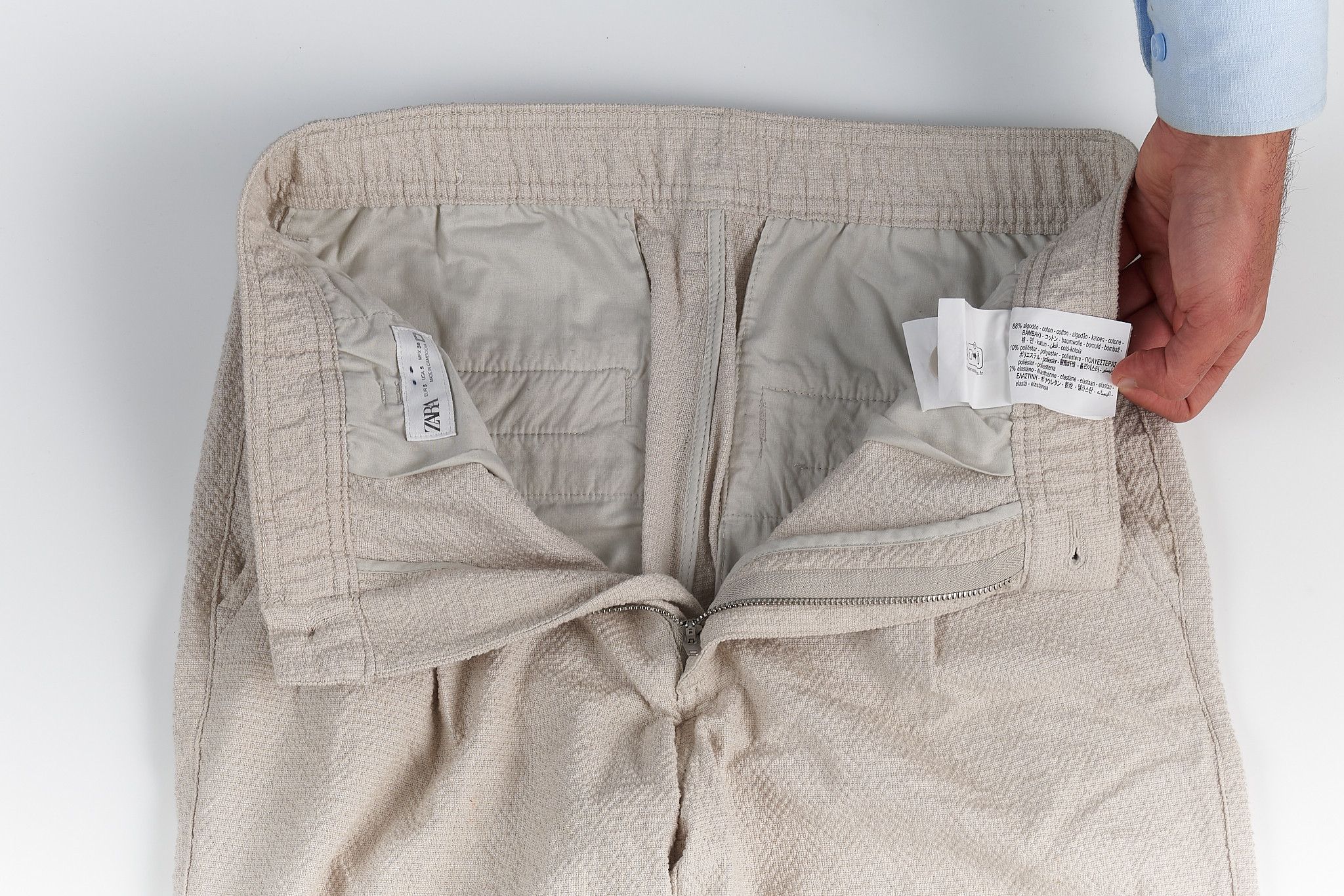 Zara Zara Textured Cotton Blend Pants SZ:S Size US 28 / EU 44 - 5 Thumbnail