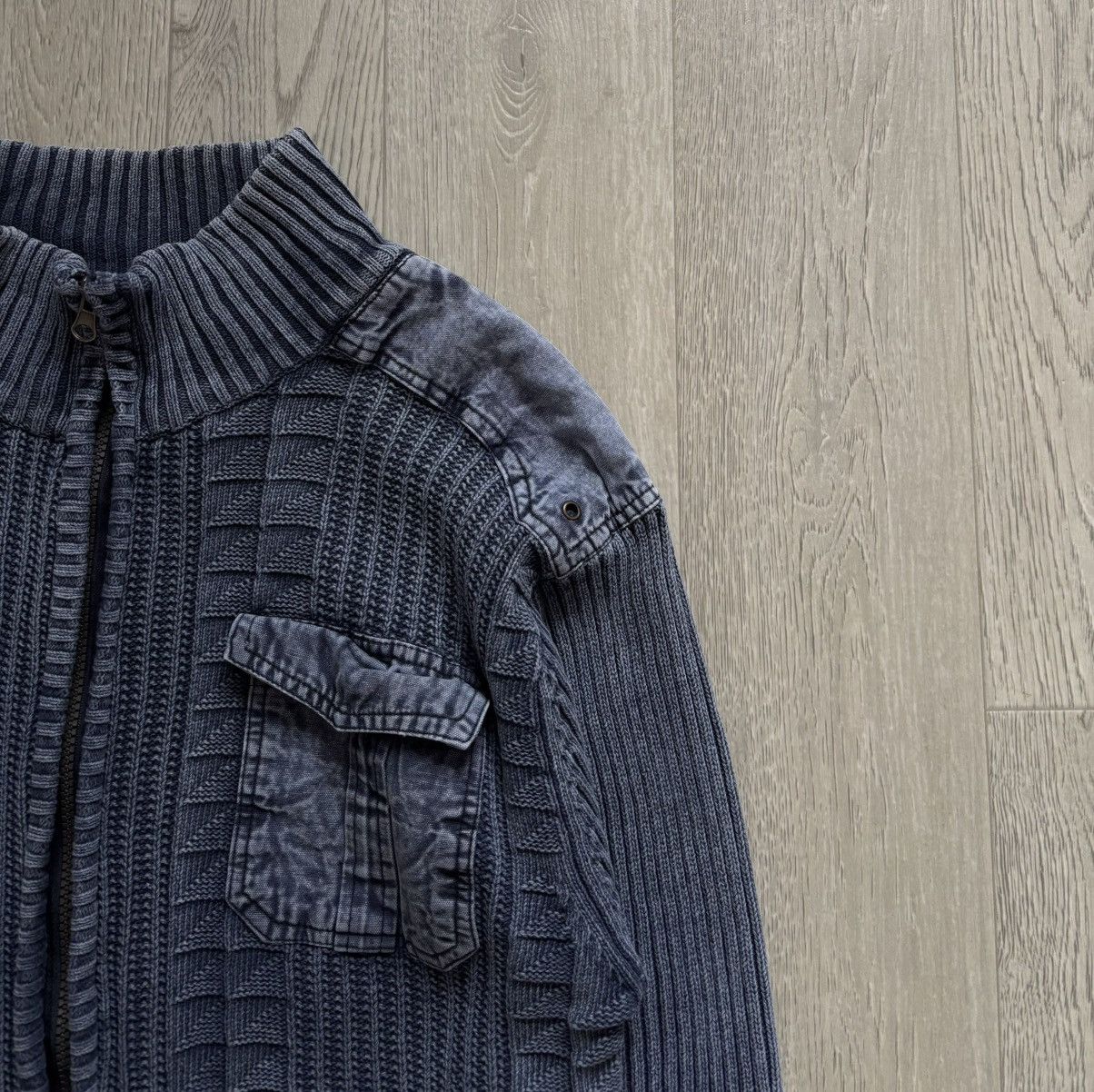 Vintage Crazy Avantgarde Zip Sweater Diesel Style Japanese Size US XL / EU 56 / 4 - 3 Thumbnail