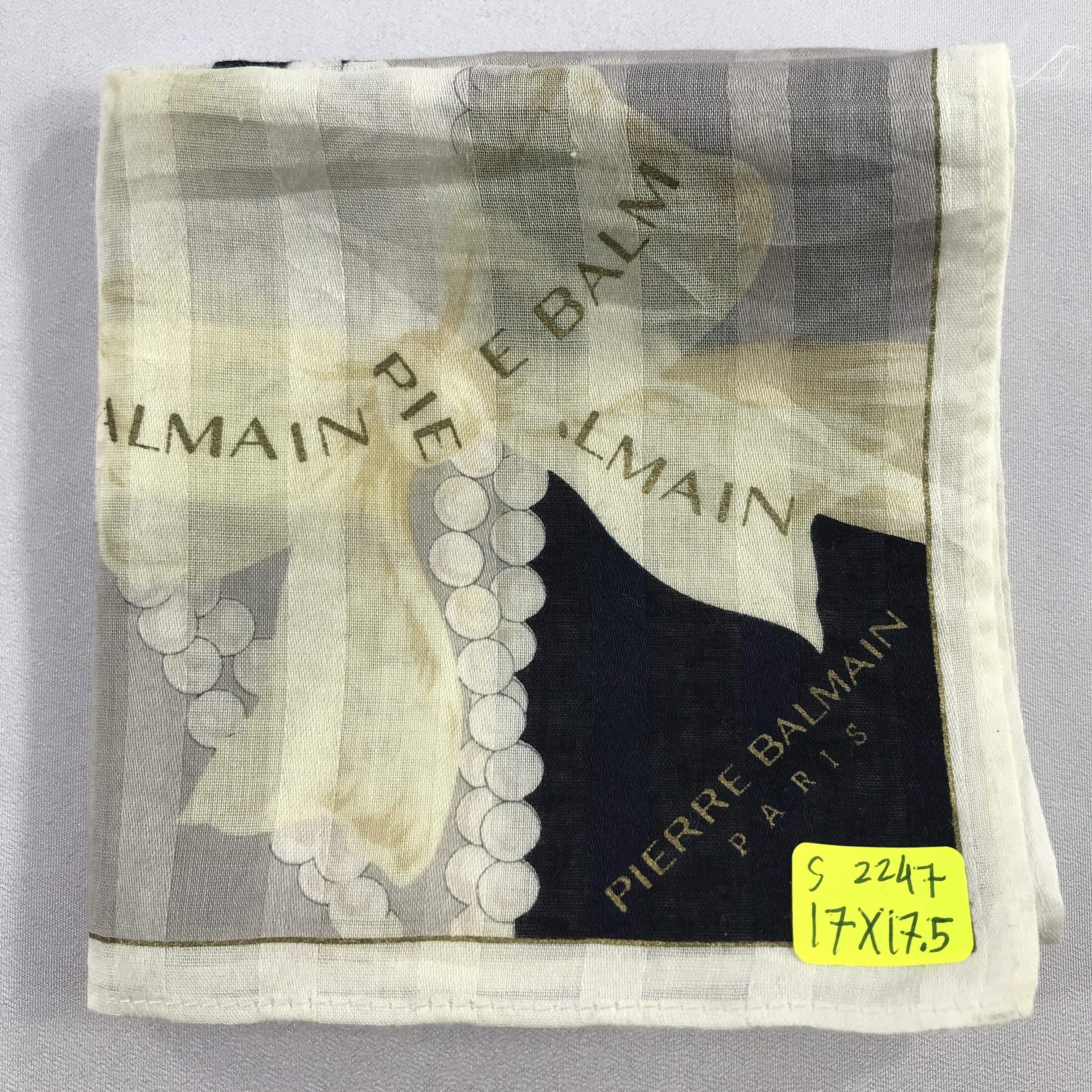 Pierre Balmain × Vintage Pierre Balmain Bandana / Handkerchief / Neckerchief - S2247 Size ONE SIZE - 5 Thumbnail