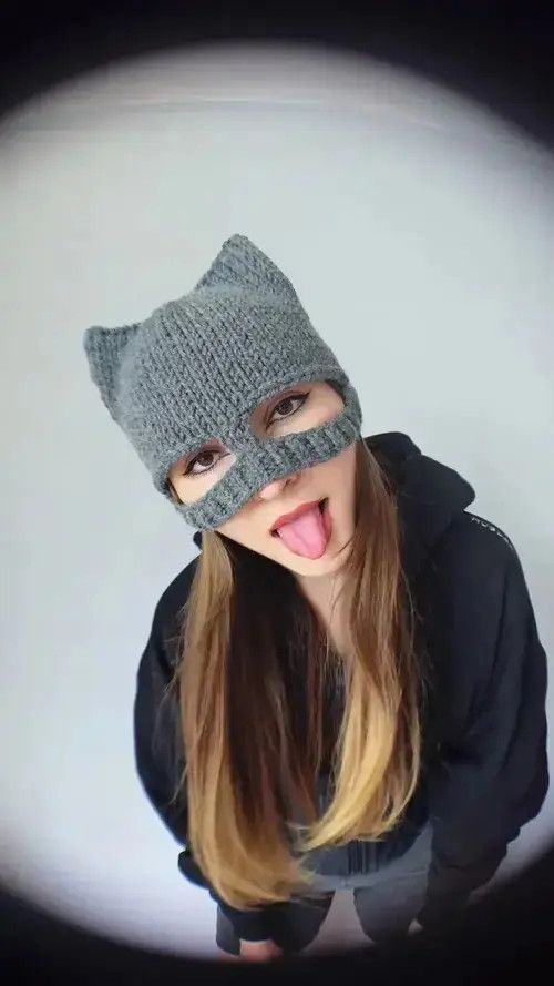 Other Bear ski mask . Winter balaclava . Ears hat knitted handmade Size ONE SIZE - 1 Thumbnail