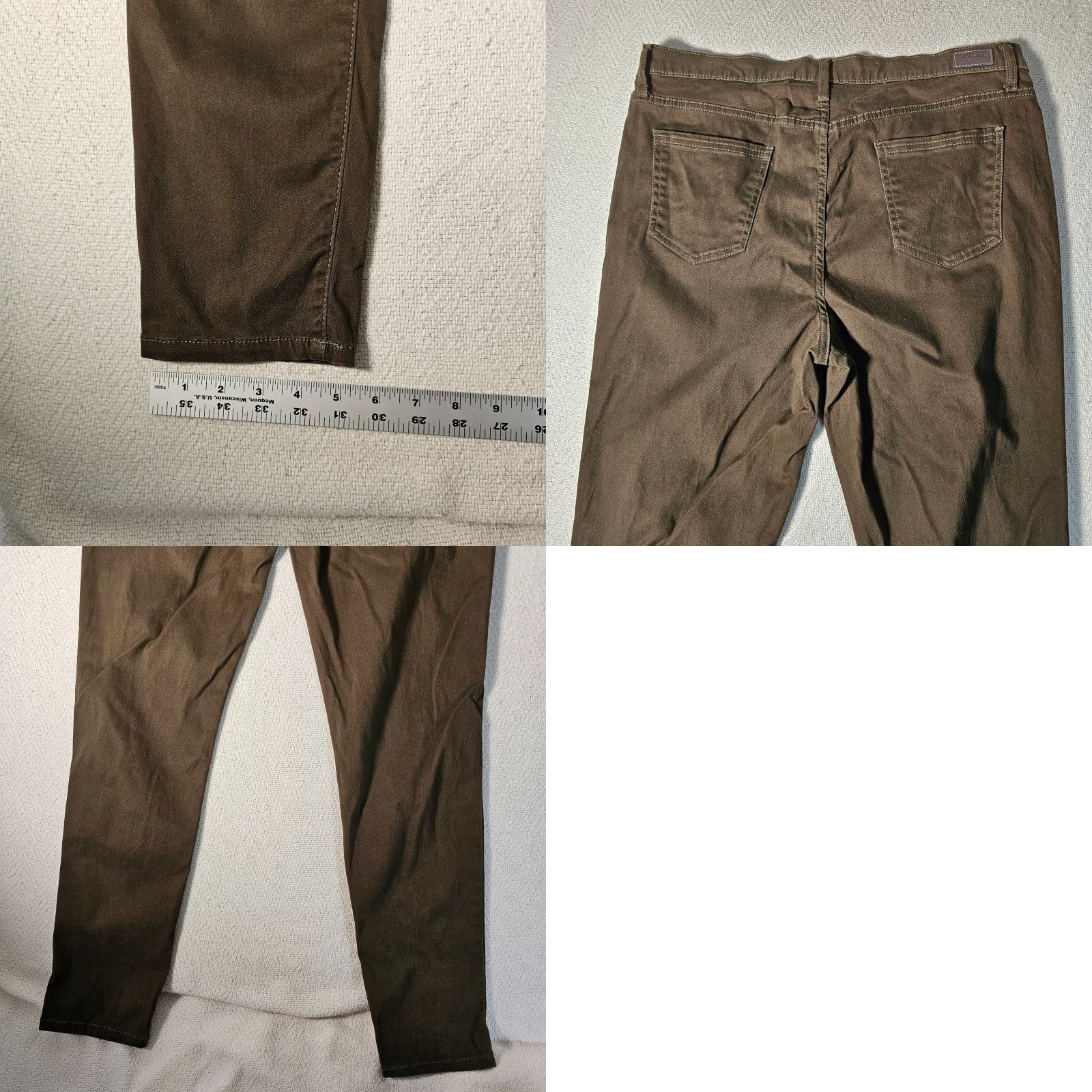 Juicy Couture Juicy Couture Pants Women Green Flat Front Skinny Cotton Blend 14 Regular 29in Inseam Y2K Size 36" / US 14 / IT 50 - 8 Thumbnail