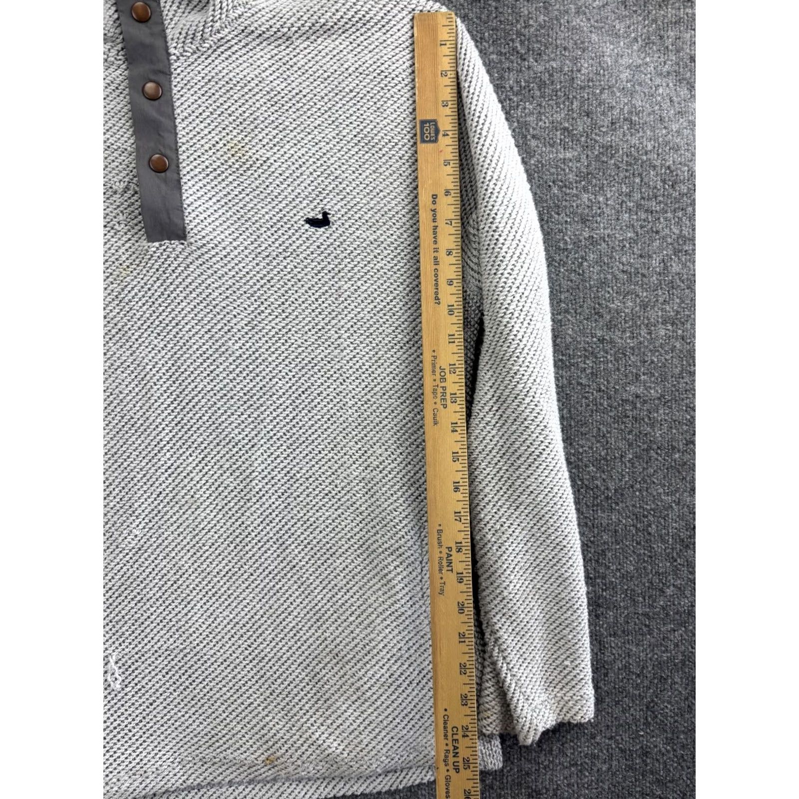 Roper VINTAGE Southern Marsh Pawleys Rope Sweater Men's S Gray Pullover Mock Neck Button Size US S / EU 44-46 / 1 - 5 Thumbnail