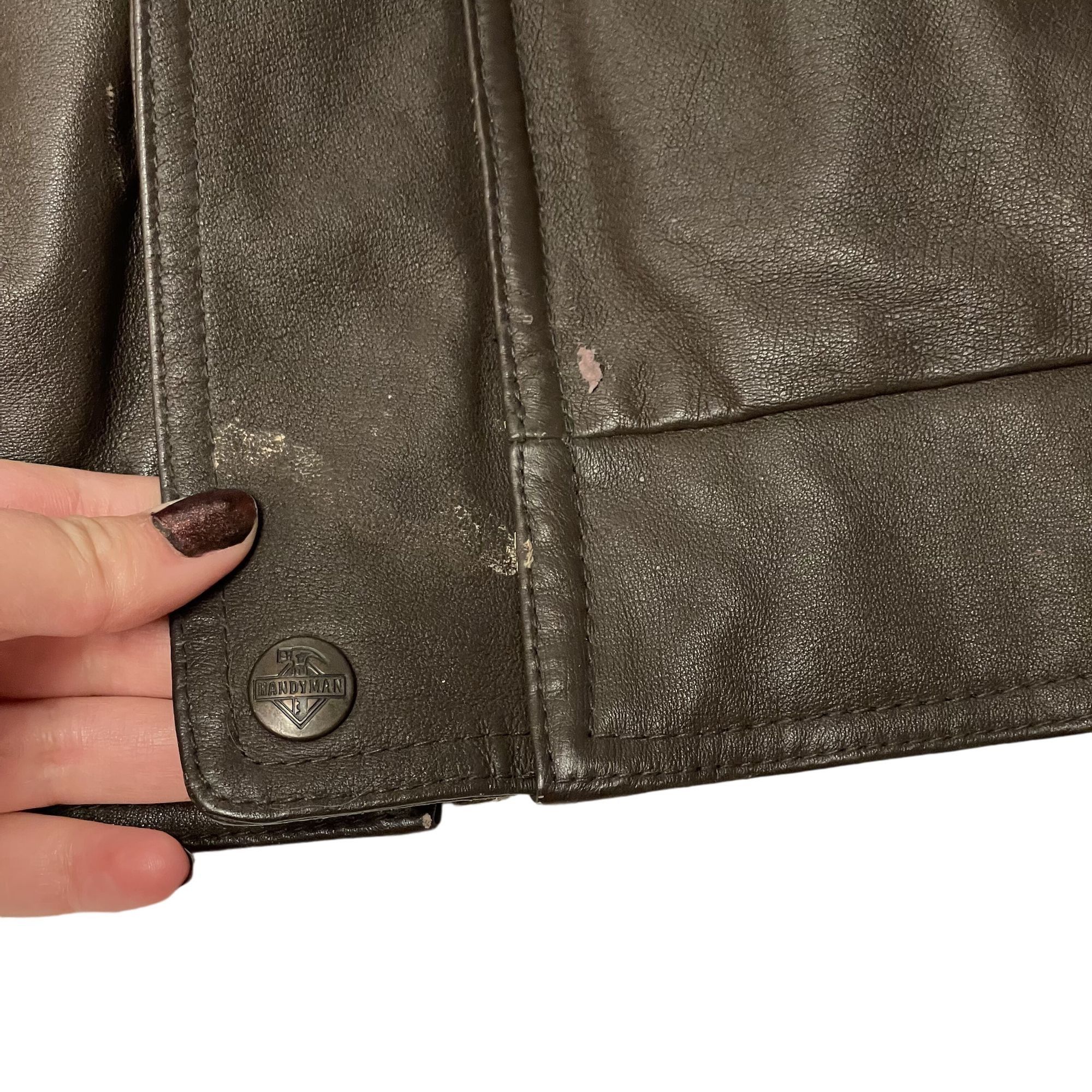 Other Vtg Handyman Club of America Brown Leather BOMBER Size US XL / EU 56 / 4 - 11 Thumbnail