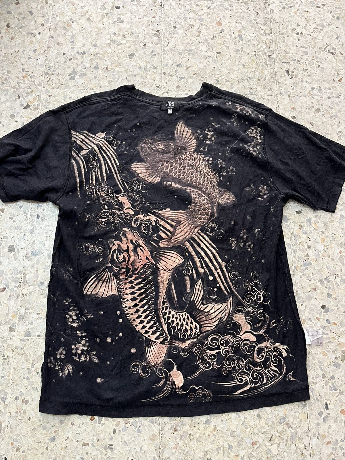 Karakuri Tamashii RARE Overprint Japanese Traditional Art Koi Fish Wagara Size US XL / EU 56 / 4 - 6 Thumbnail