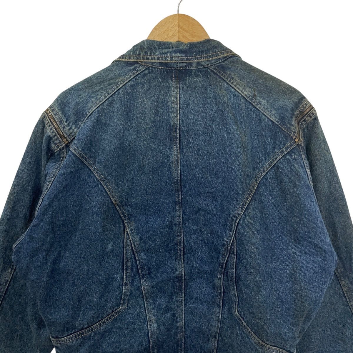 20471120 Vintage 90s Magic Square Bikers Denim Jacket Size US L / EU 52-54 / 3 - 8 Thumbnail