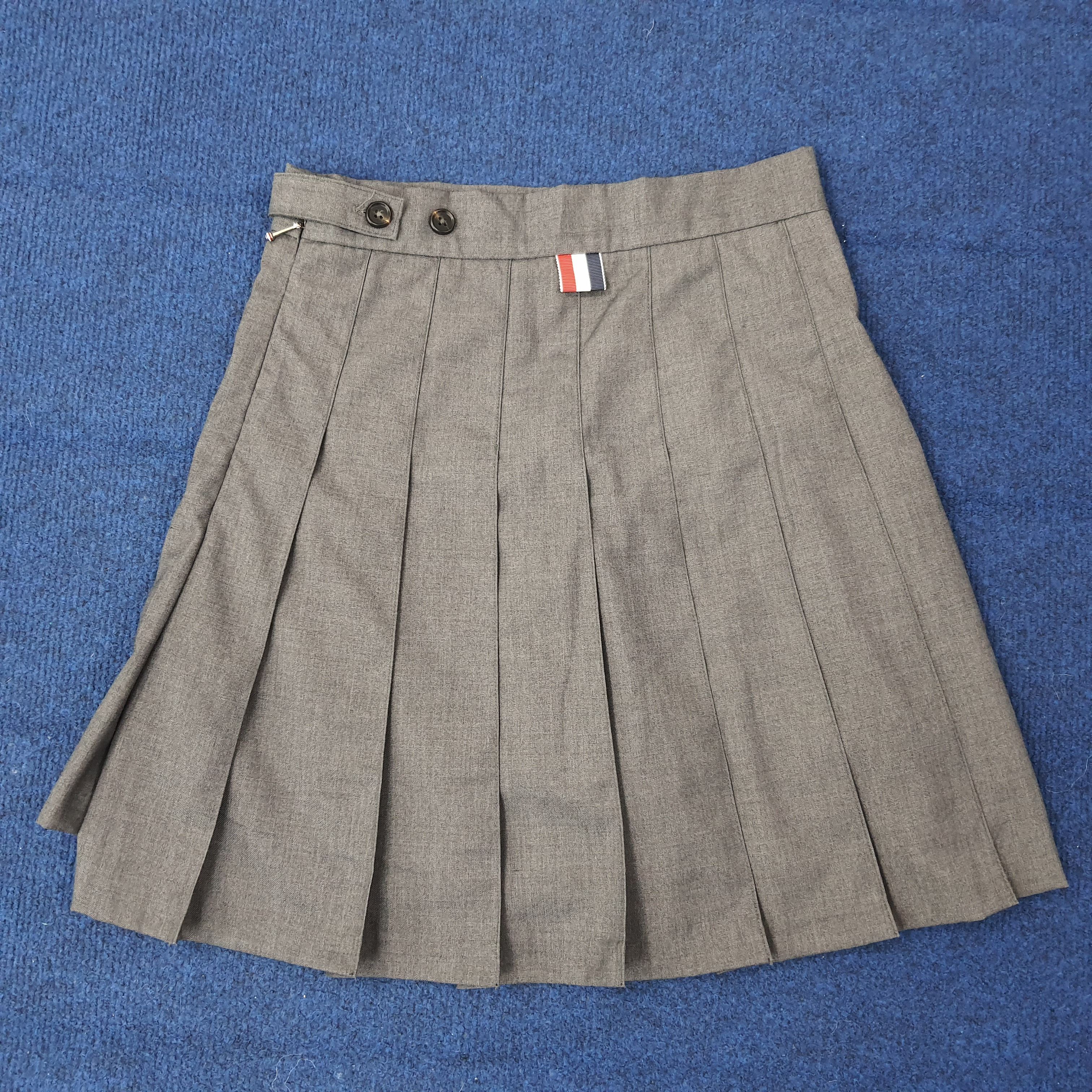 Designer Vintage Mini Skirt Thom Browne Style C228N13 Size 24" / US 00 / IT 34 - 2 Thumbnail