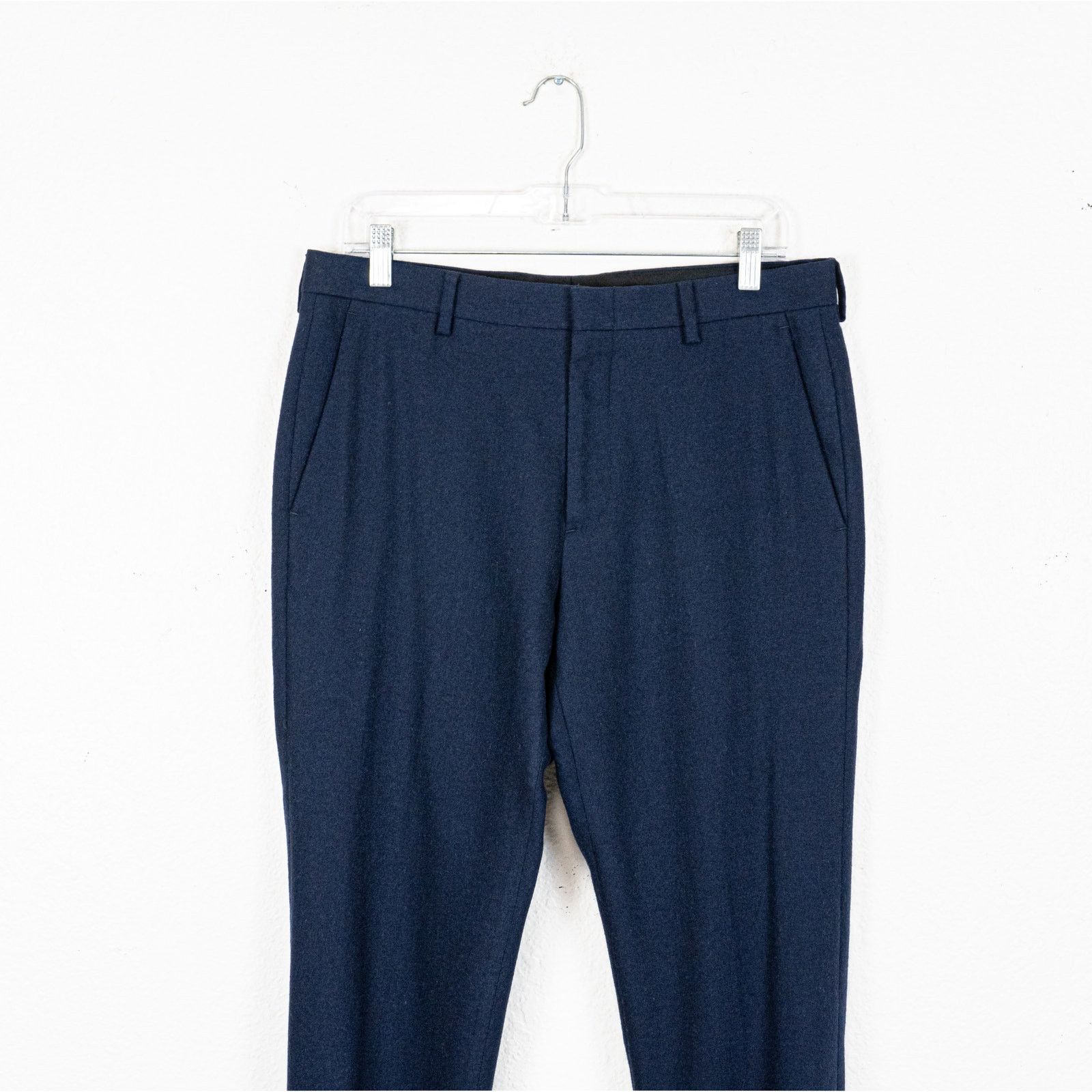 J.Crew J.Crew Ludlow Slim Navy Dress Pants Flannel Wool Lanificio Size US 31 - 7 Thumbnail