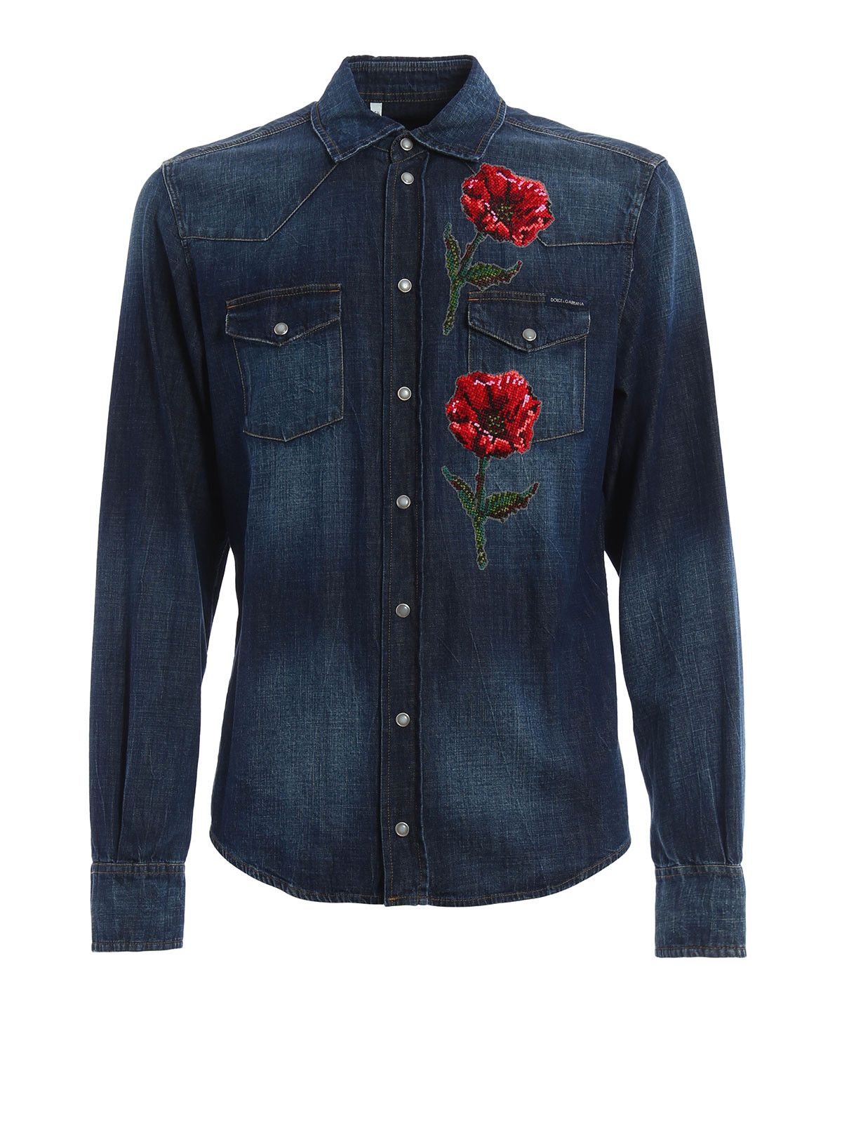 Dolce & Gabbana o1y0125 Denim Shirt in Blue Size US M / EU 48-50 / 2 - 1 Thumbnail