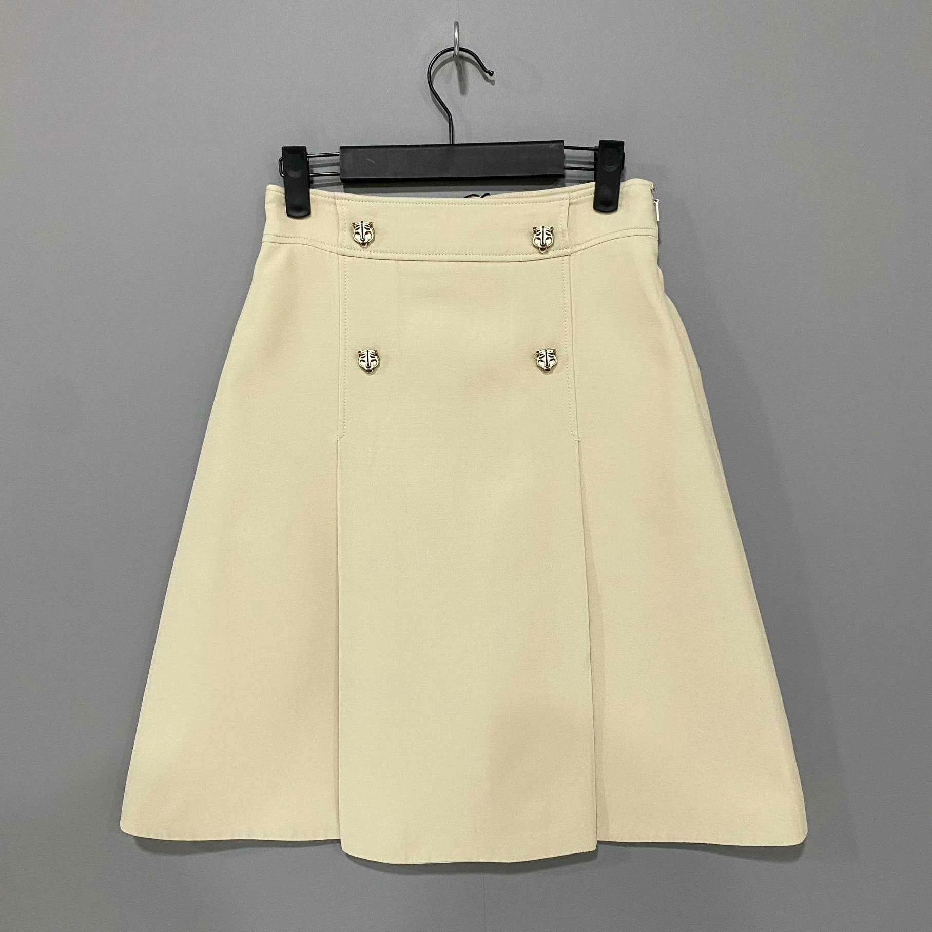 Gucci Gucci Tiger White Skirt 26 Women Size 26" / US 2 / IT 38 - 1 Thumbnail