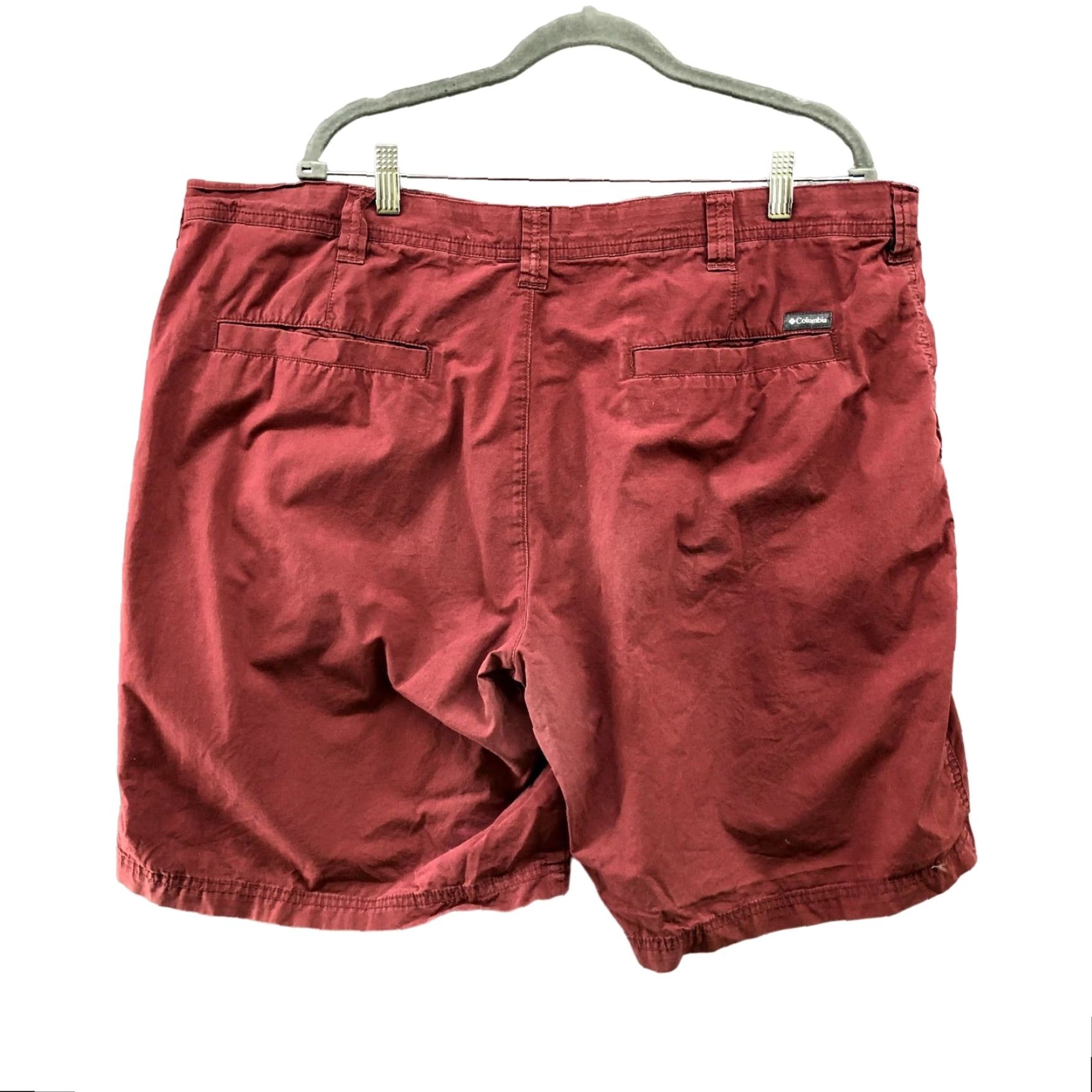 Vintage Vintage Columbia Men's Chino Shorts 42 Burgundy Cotton Flat Front Outdoor Casual Relaxed Fit Size US 42 / EU 58 - 2 Thumbnail