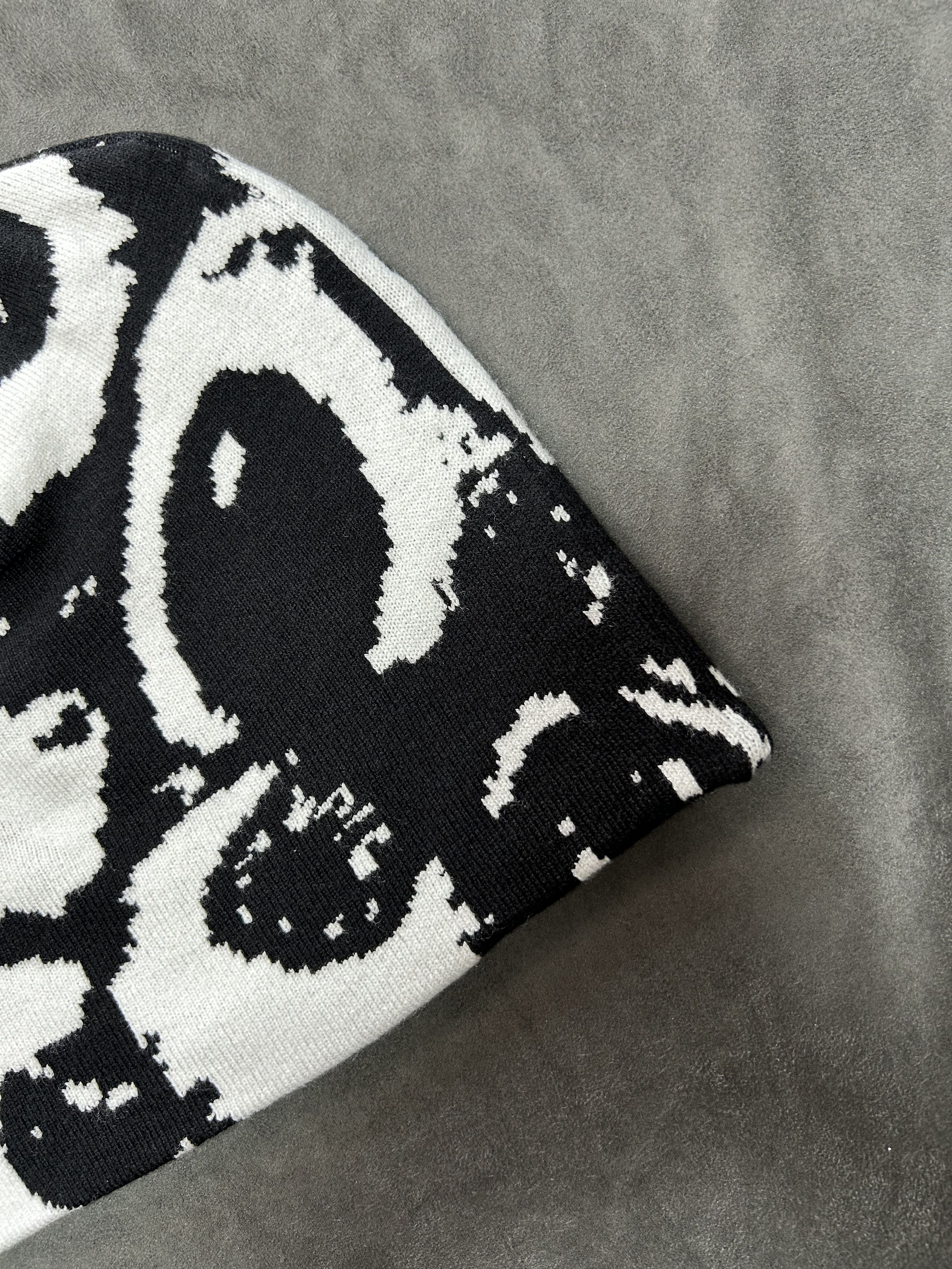 Japanese Brand Deadstock Y2k Eyeball Graphic No Cuff Knit Hat Beanie OS Size ONE SIZE - 2 Thumbnail