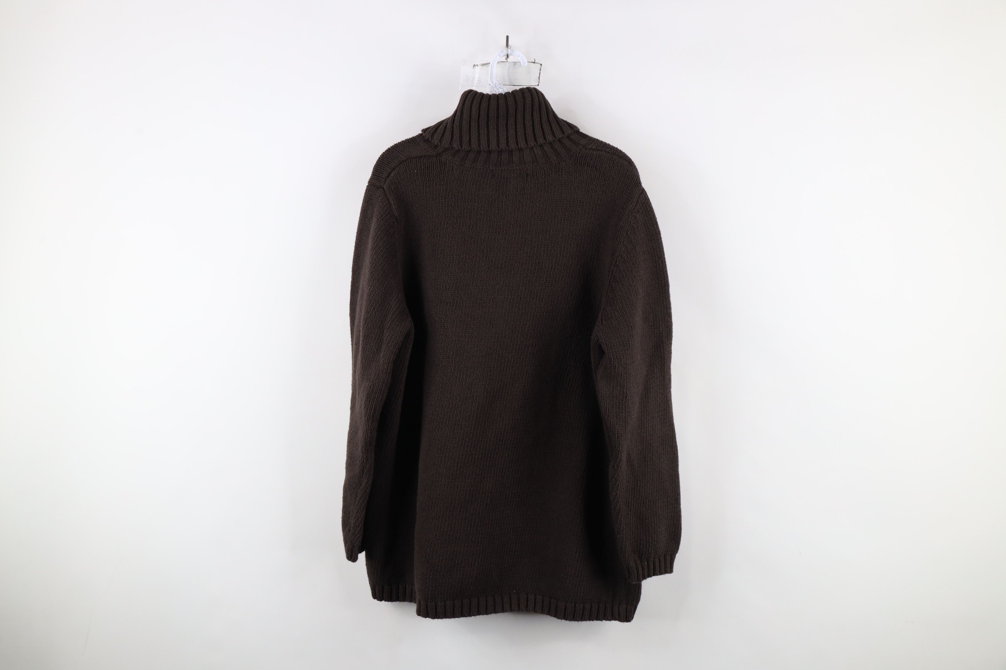 Lands' End × Vintage Vintage Lands End Heavyweight Knit Turtleneck Sweater Brown Size XL / US 12-14 / IT 48-50 - 8 Thumbnail