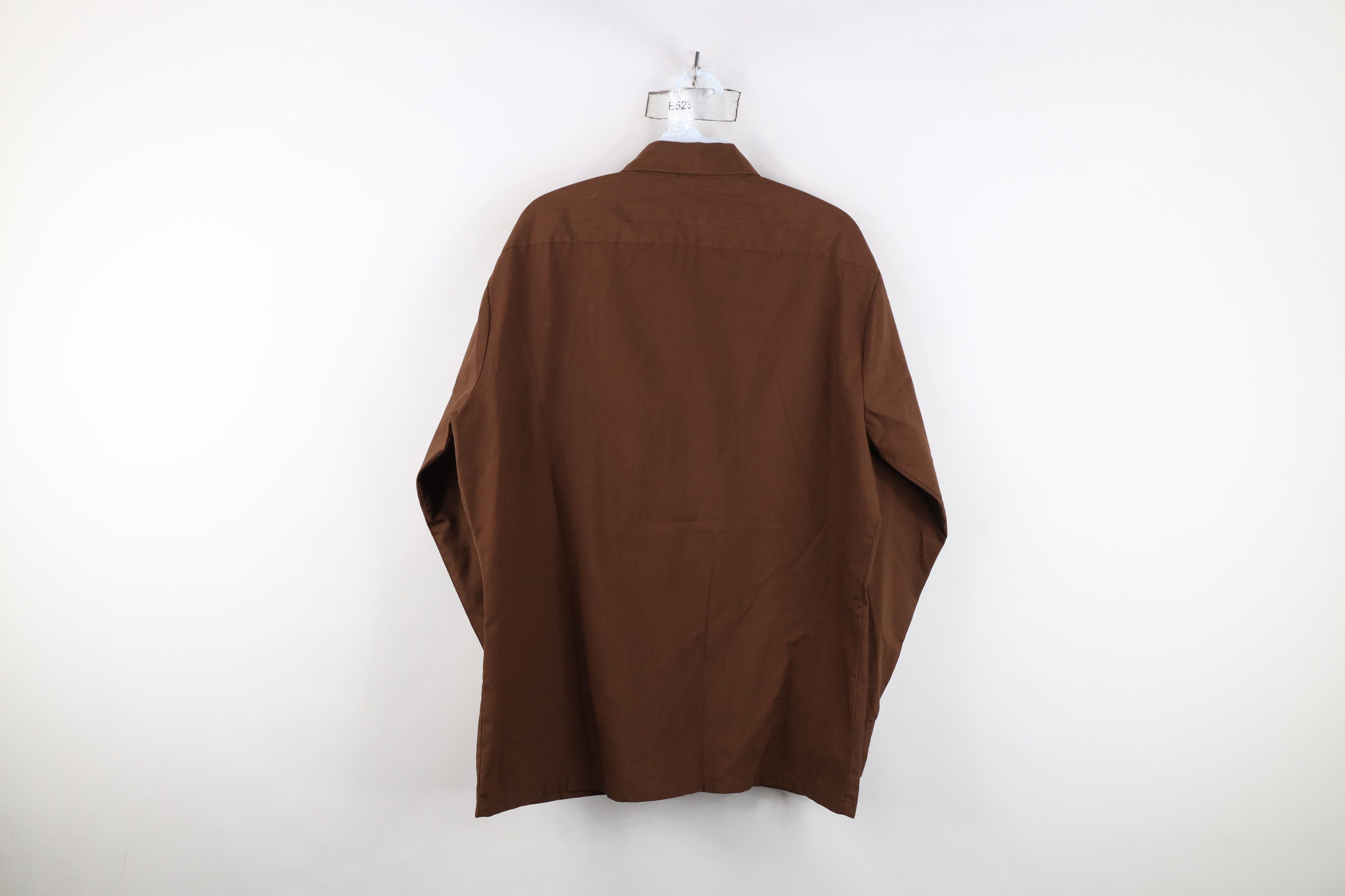 Vintage Vintage 70s Streetwear Faded Collared Button Shirt Brown Size US M / EU 48-50 / 2 - 10 Thumbnail
