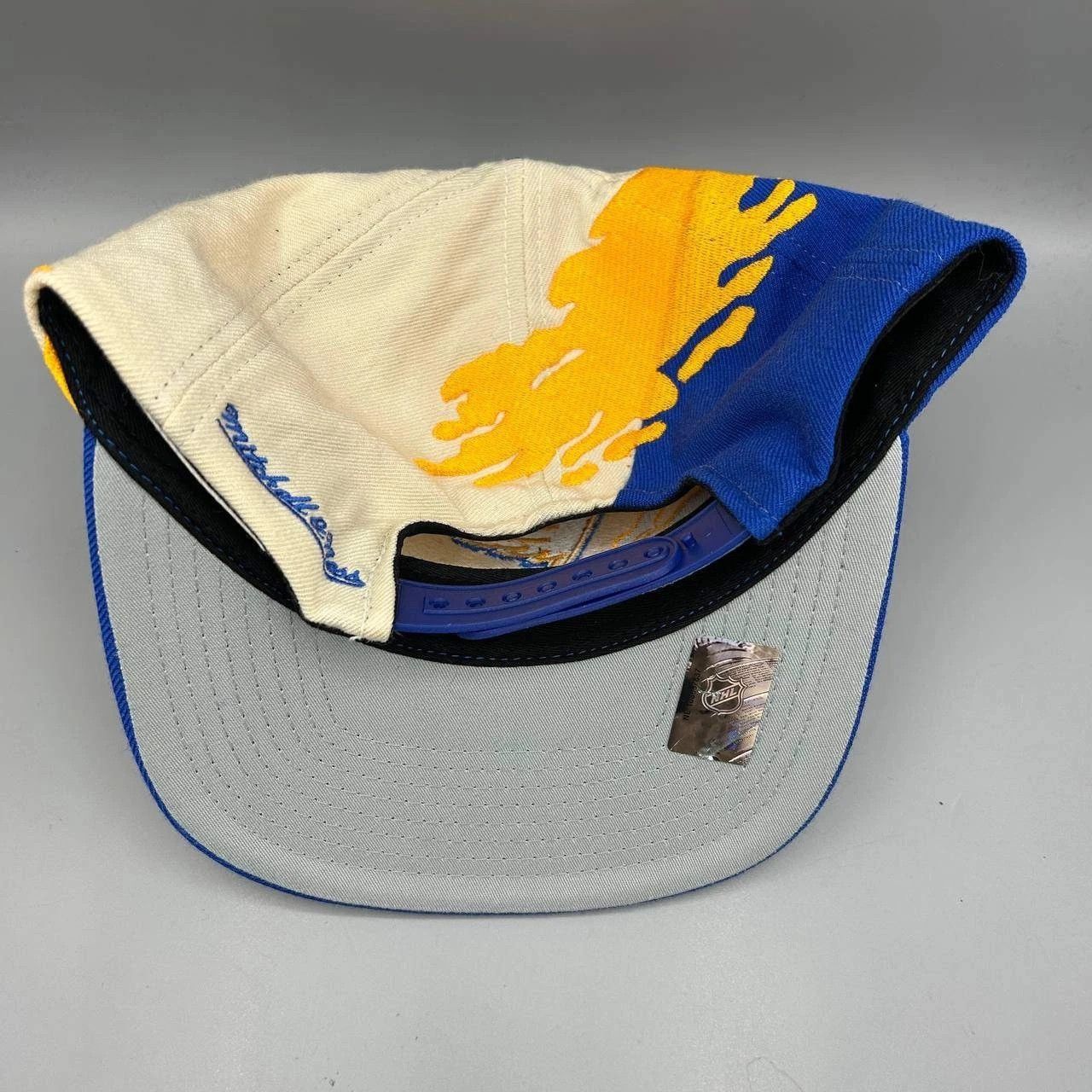 Mitchell & Ness St. Louis Blues Hat Men Blue Embroidered Snap Back Cap Wool Size ONE SIZE - 3 Thumbnail