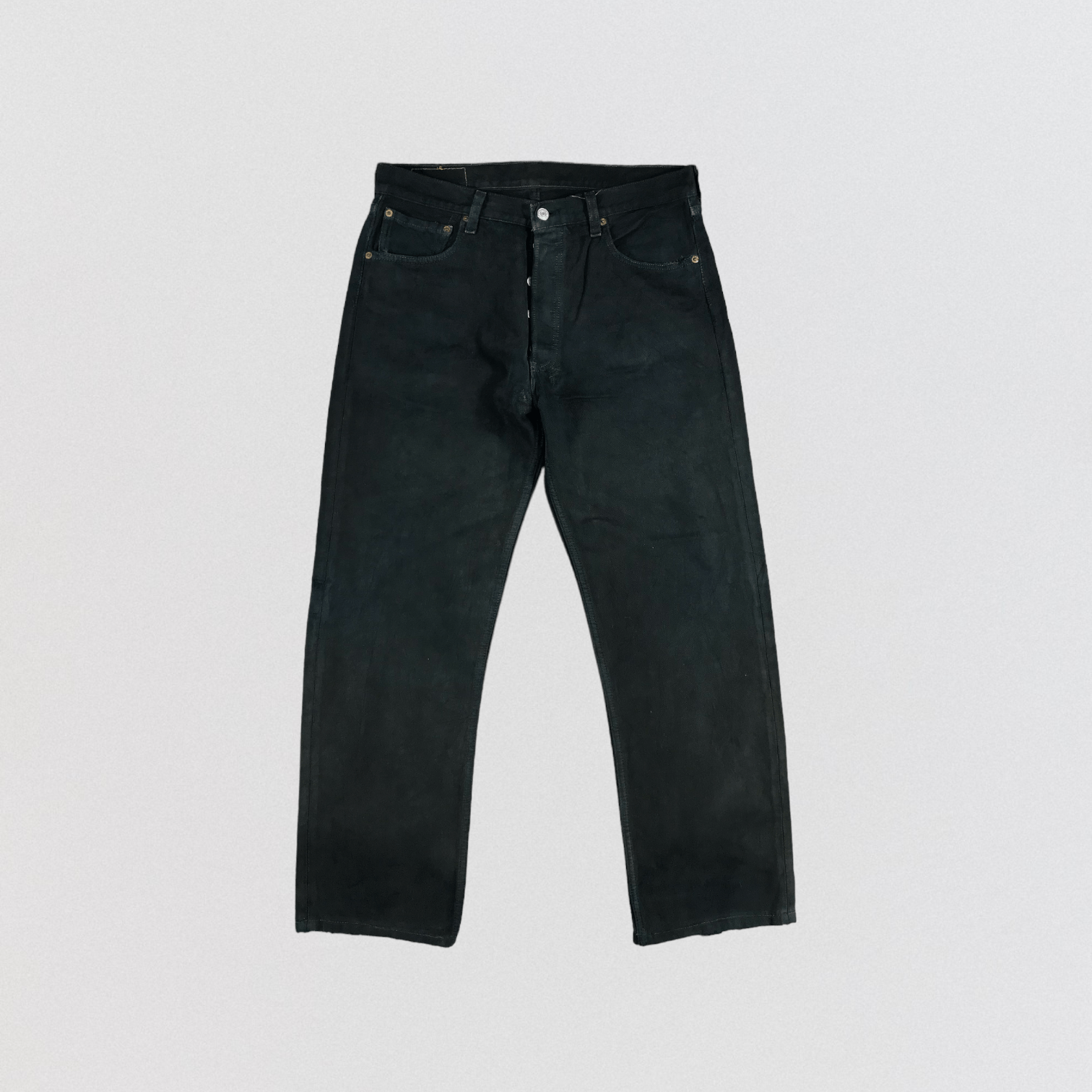 image of 90's Vintage Levis 501 Earth Tone Jeans-Jm2603 in Black, Men's (Size 34)