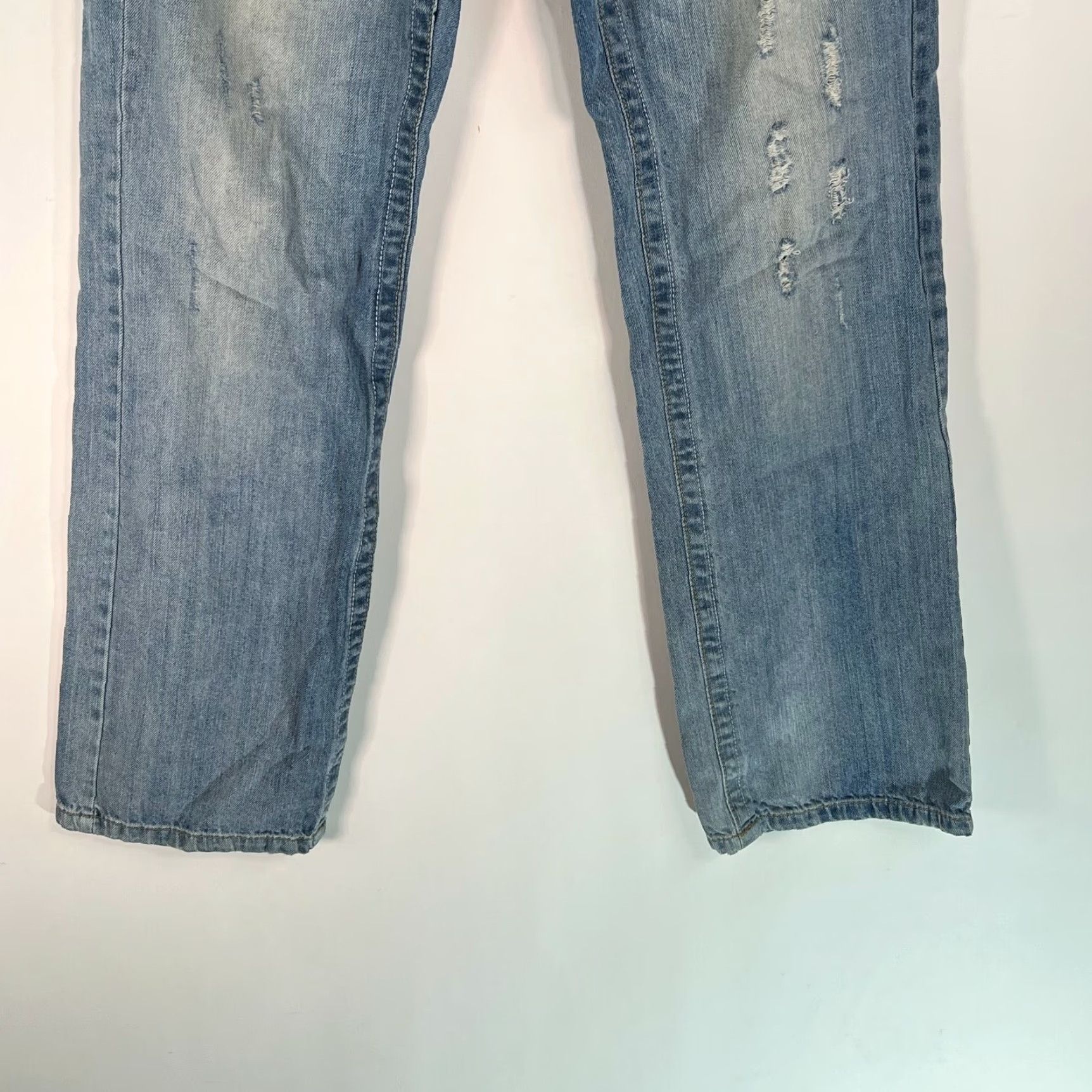 Vintage VINTAGE Urban Pipeline Mens Jeans Straight Leg Slim Fit 32X34 Blue Distressed Cotton Fall Size US 32 / EU 48 - 6 Thumbnail