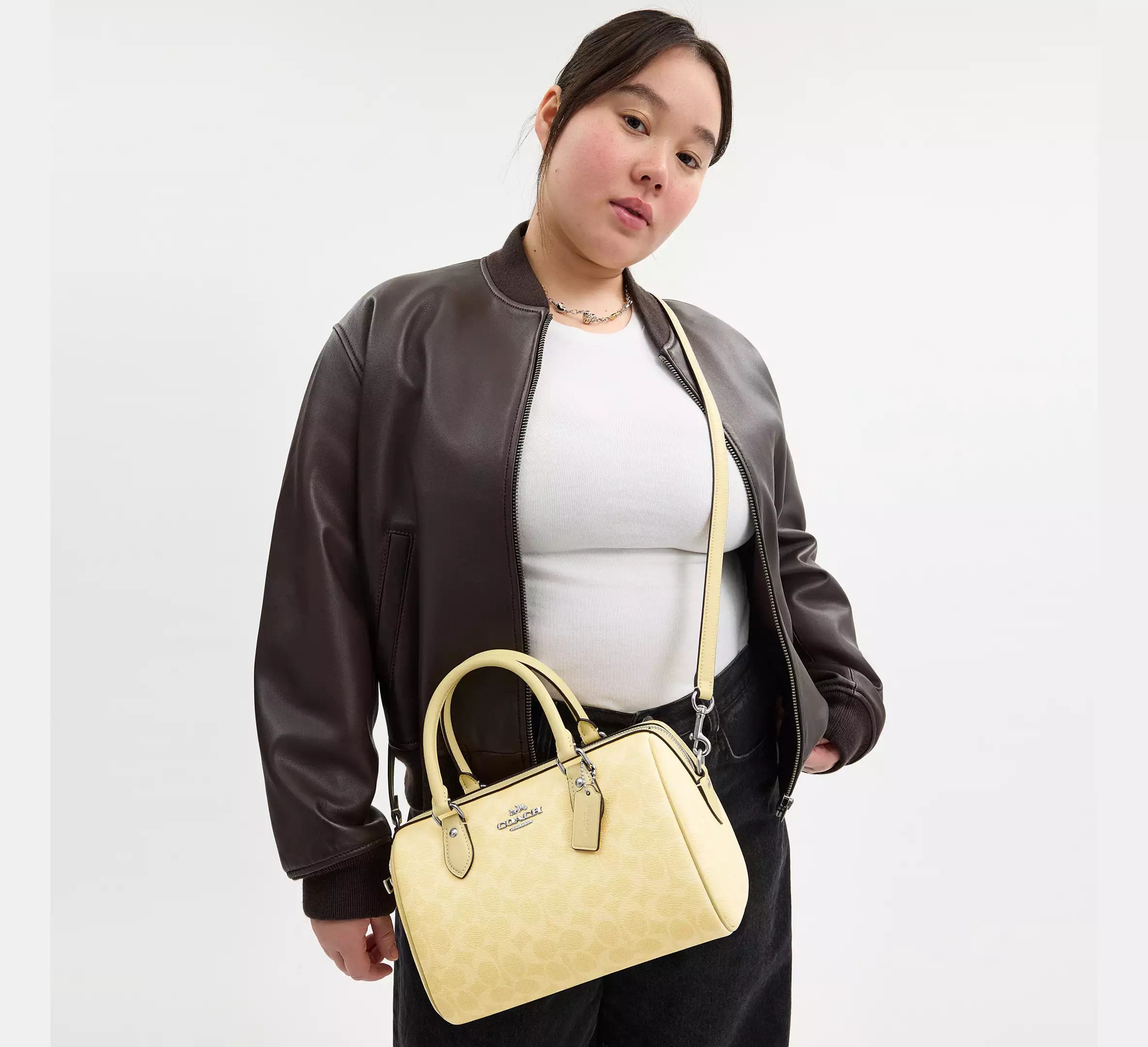 Coach Rowan Satchel Bag In Signature Canvas CV961 Size ONE SIZE - 6 Thumbnail