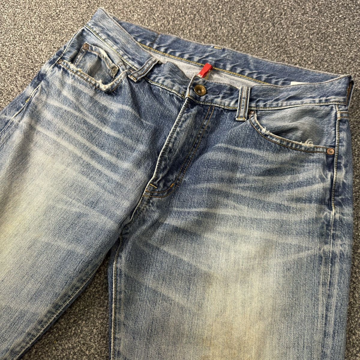 Undercover × Uniqlo 🔥🇯🇵 Archive Vintage 90s Uniqlo S002 UJ Distressed Denim Jeans Size US 34 / EU 50 - 3 Thumbnail