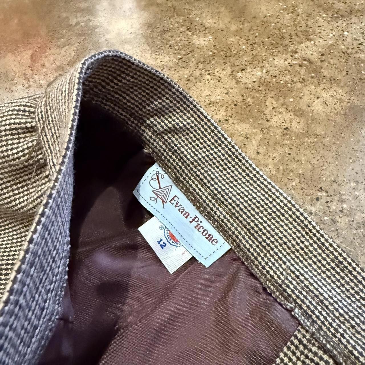 Evan Picone Evan Picone Women's Tan and Brown Skirt Size 34" / US 12 / IT 48 - 3 Thumbnail