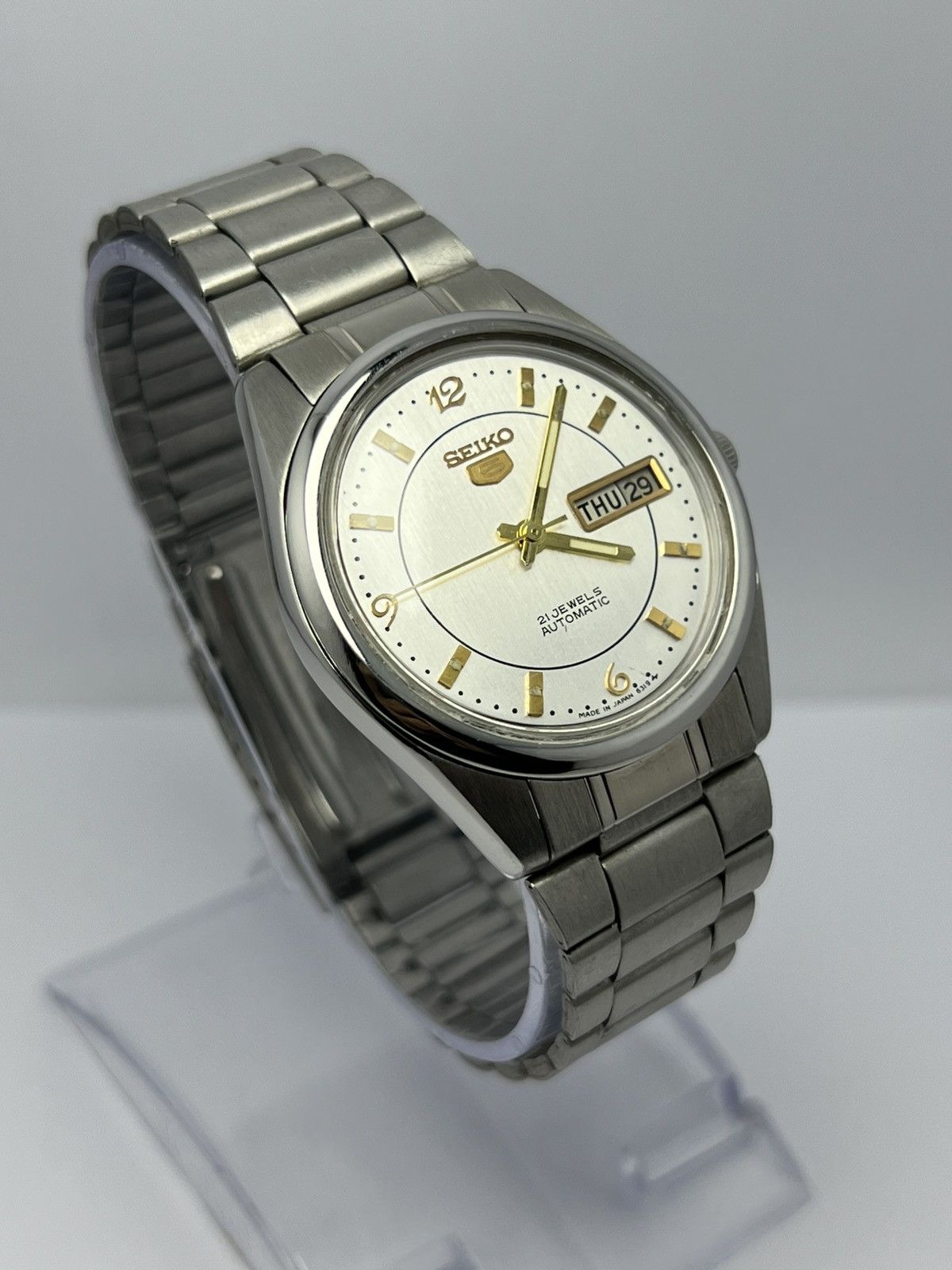 Seiko Seiko 5 Automatic Vintage Wrist Watch Day/Date Japan Size 36 - 5 Thumbnail