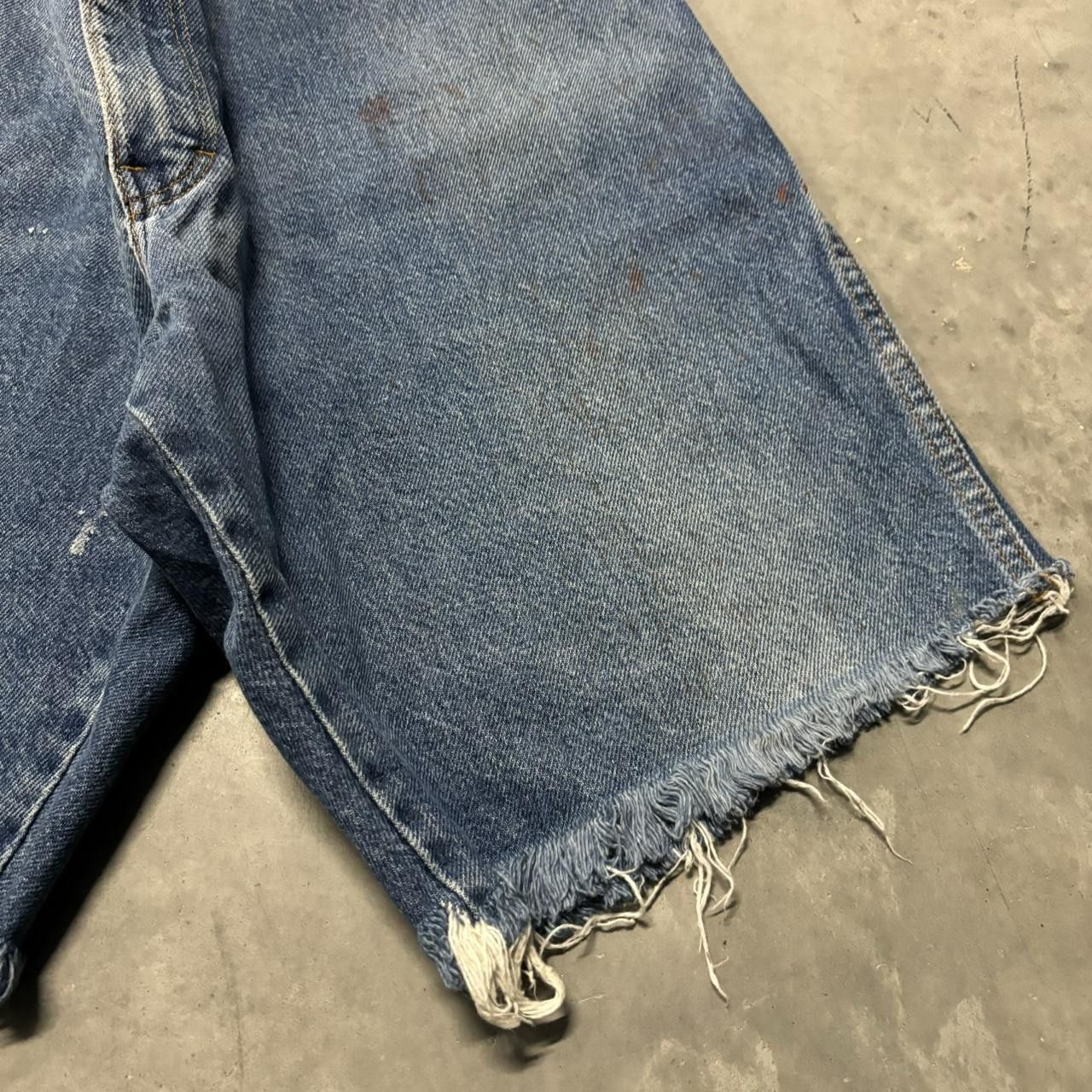 Japanese Brand × Vintage Crazy Vintage Y2K/2000s Grunge Cut Off Denim Jean Shorts Jorts! Size US 34 / EU 50 - 5 Thumbnail