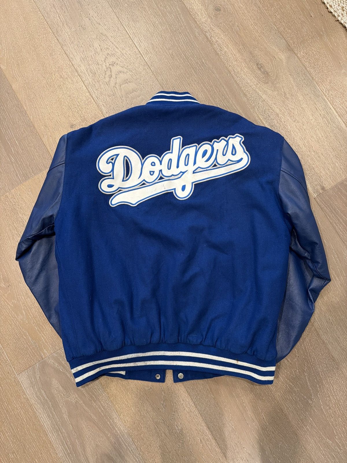 Jeff Hamilton Vintage JH Los Angeles Dodgers Reversible Letterman Jacket Size US L / EU 52-54 / 3 - 1 Thumbnail