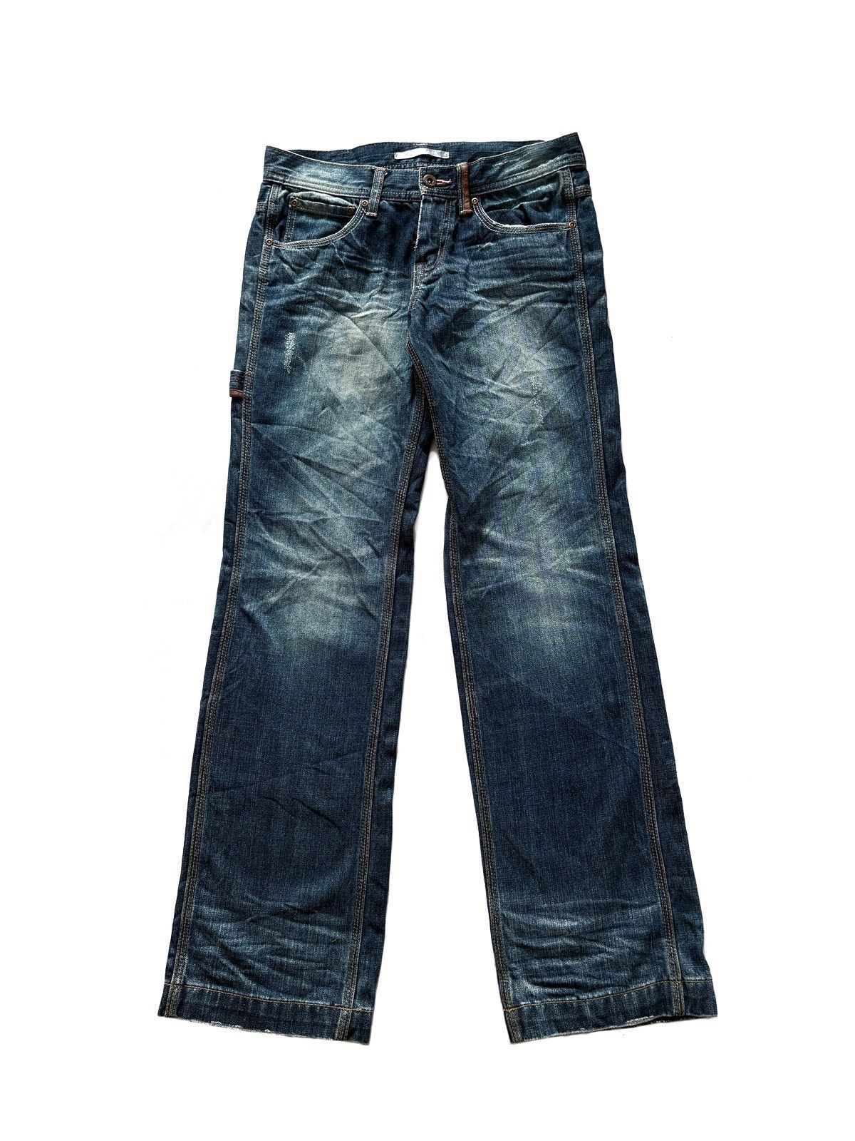 Beauty Beast × Japanese Brand ALLSTAIR WORKER BUCKLE BACK FLARE JEANS Size US 29 - 1 Thumbnail