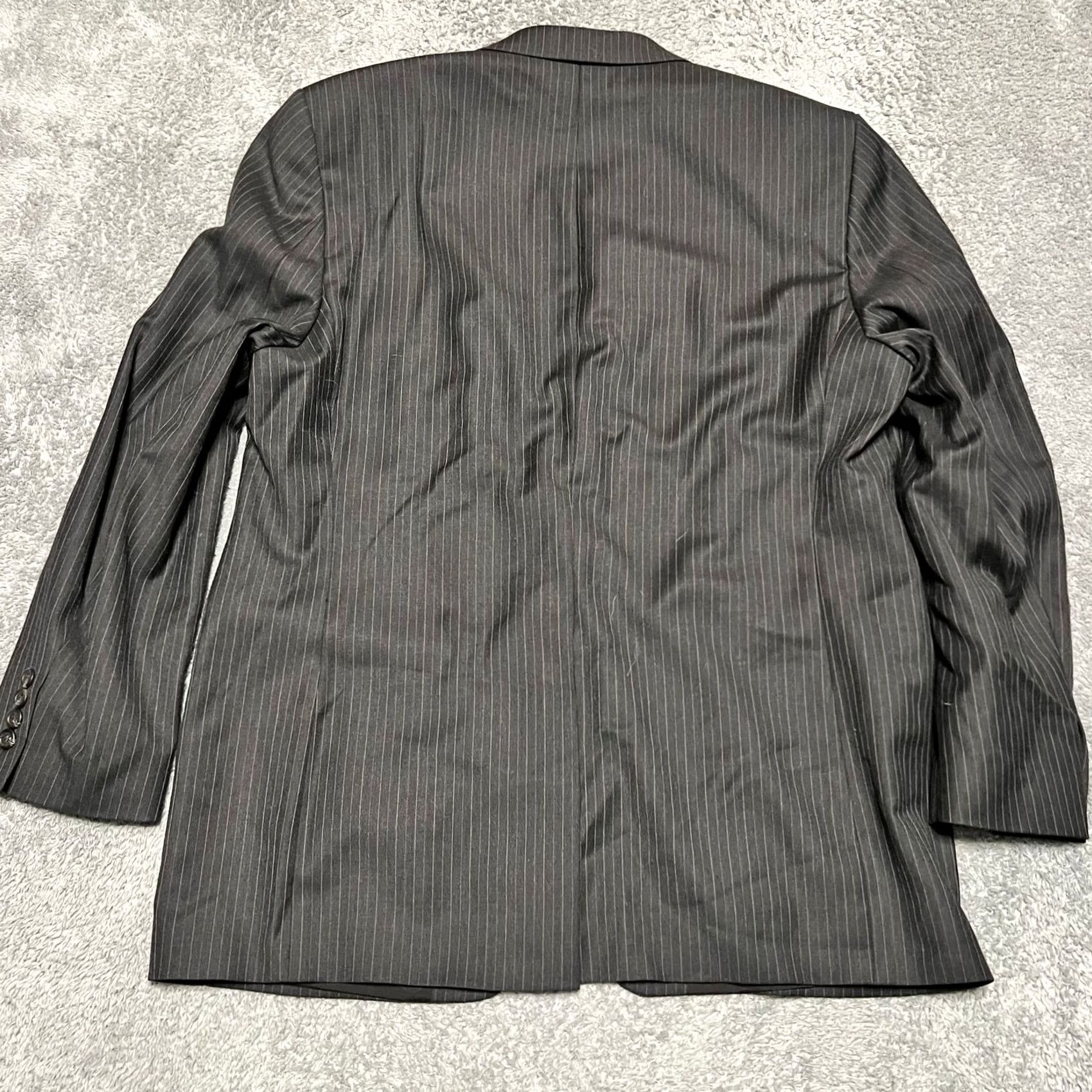 Ralph Lauren Lauren Ralph Lauren Suit Men 42R 34W Gray Blue Pinstripe Wool Blazer Jacket Pant Size 42R - 4 Thumbnail