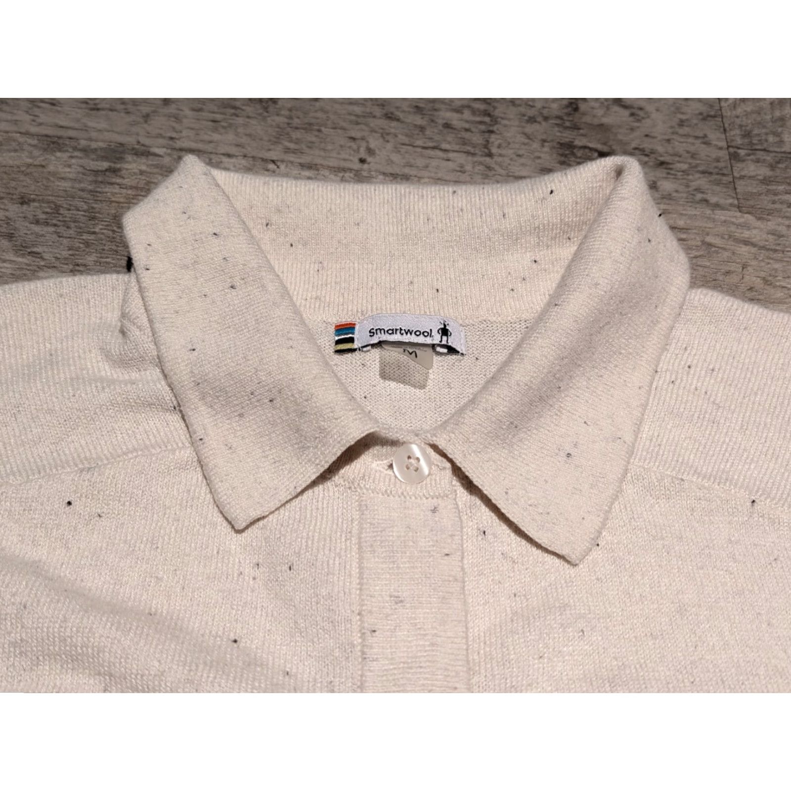 Smartwool Smartwool Womens Edgewood Button Down Sweater Natural Donegal Medium 17319-H46 Size M / US 6-8 / IT 42-44 - 6 Thumbnail