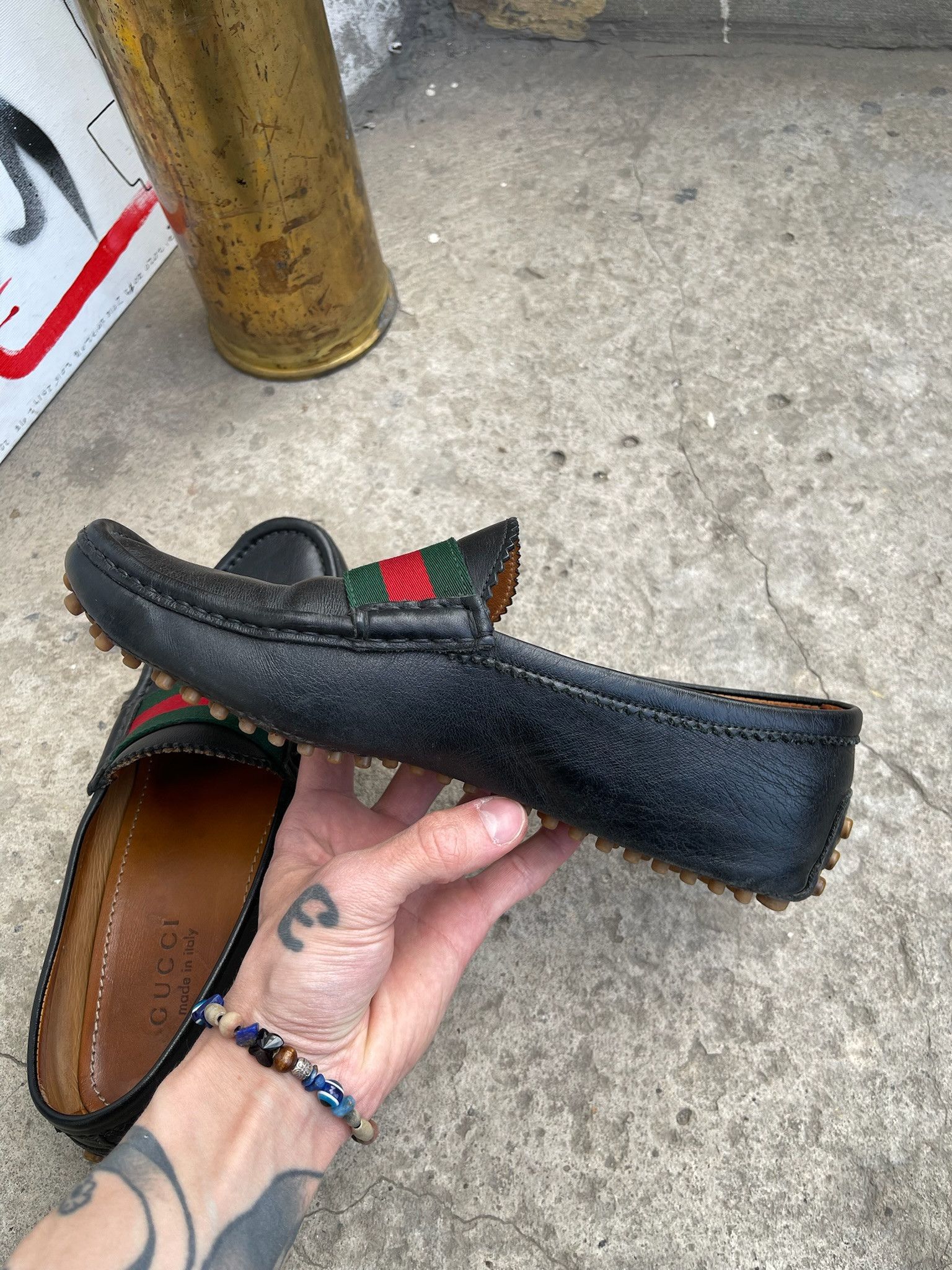 Gucci Gucci Leather Driver / Moccasin Shoes Size US 8 / EU 41 - 13 Thumbnail