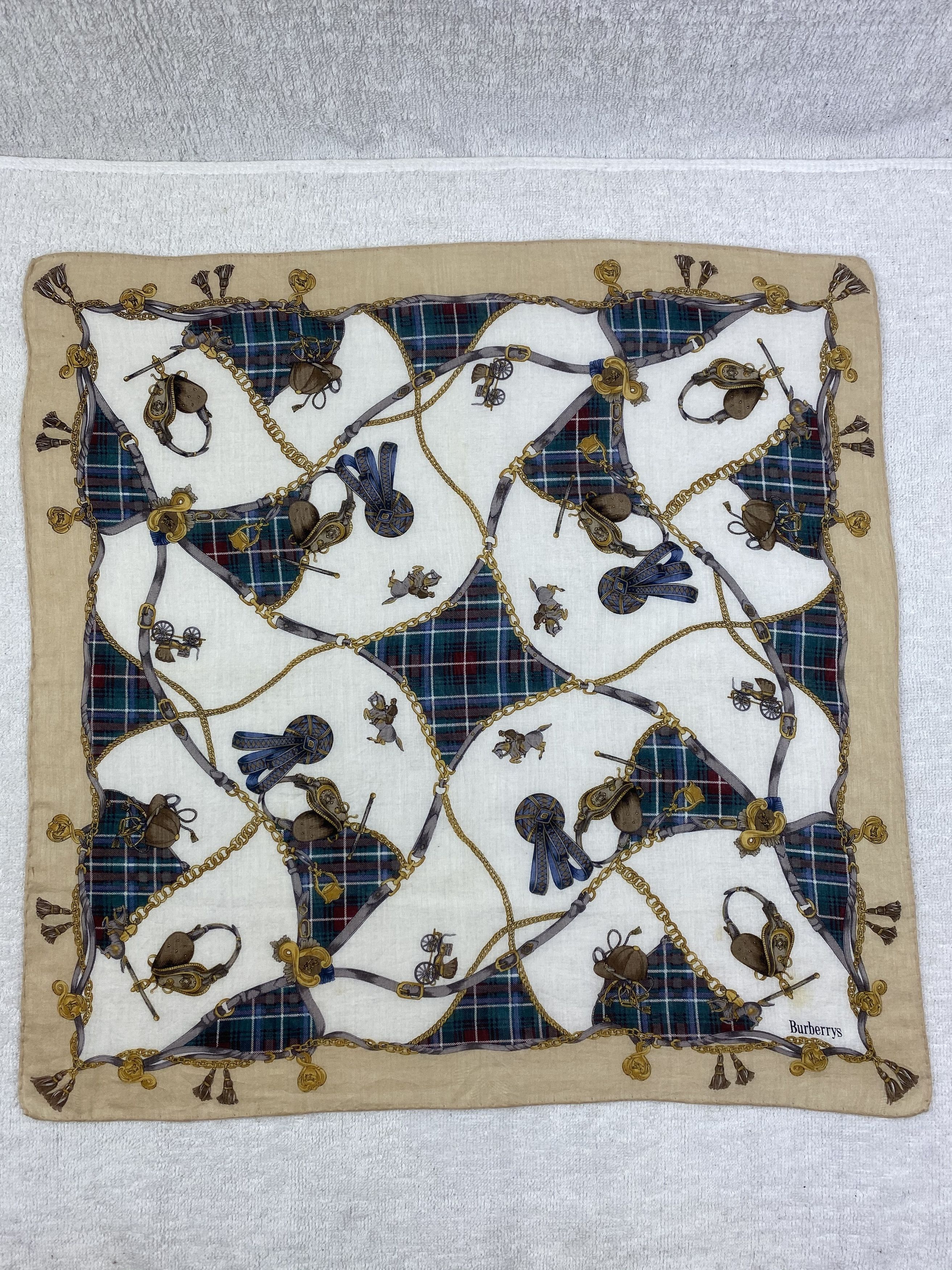 Burberry Vintage Burberrys Handkerchief / Bandana / Neckerchief Size ONE SIZE - 3 Thumbnail